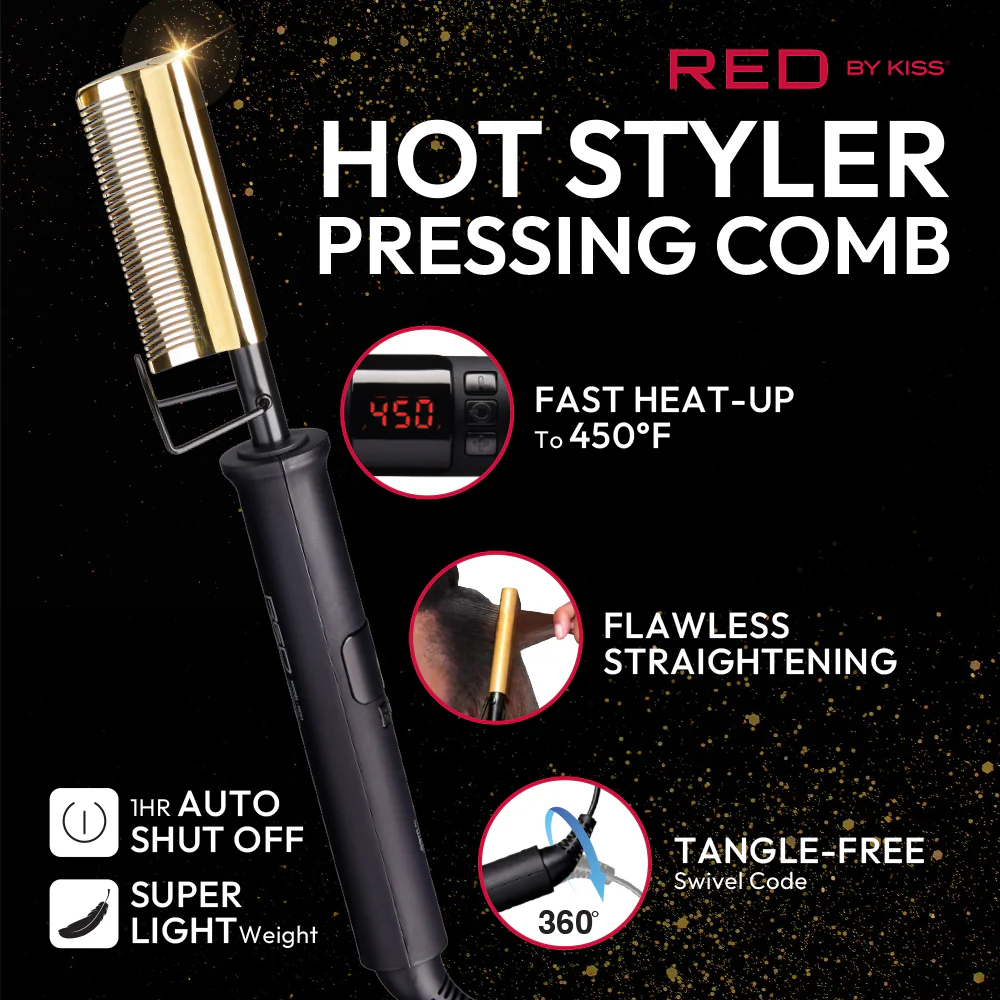 RED by KISS Hot Styler Pressing Comb - Image 9