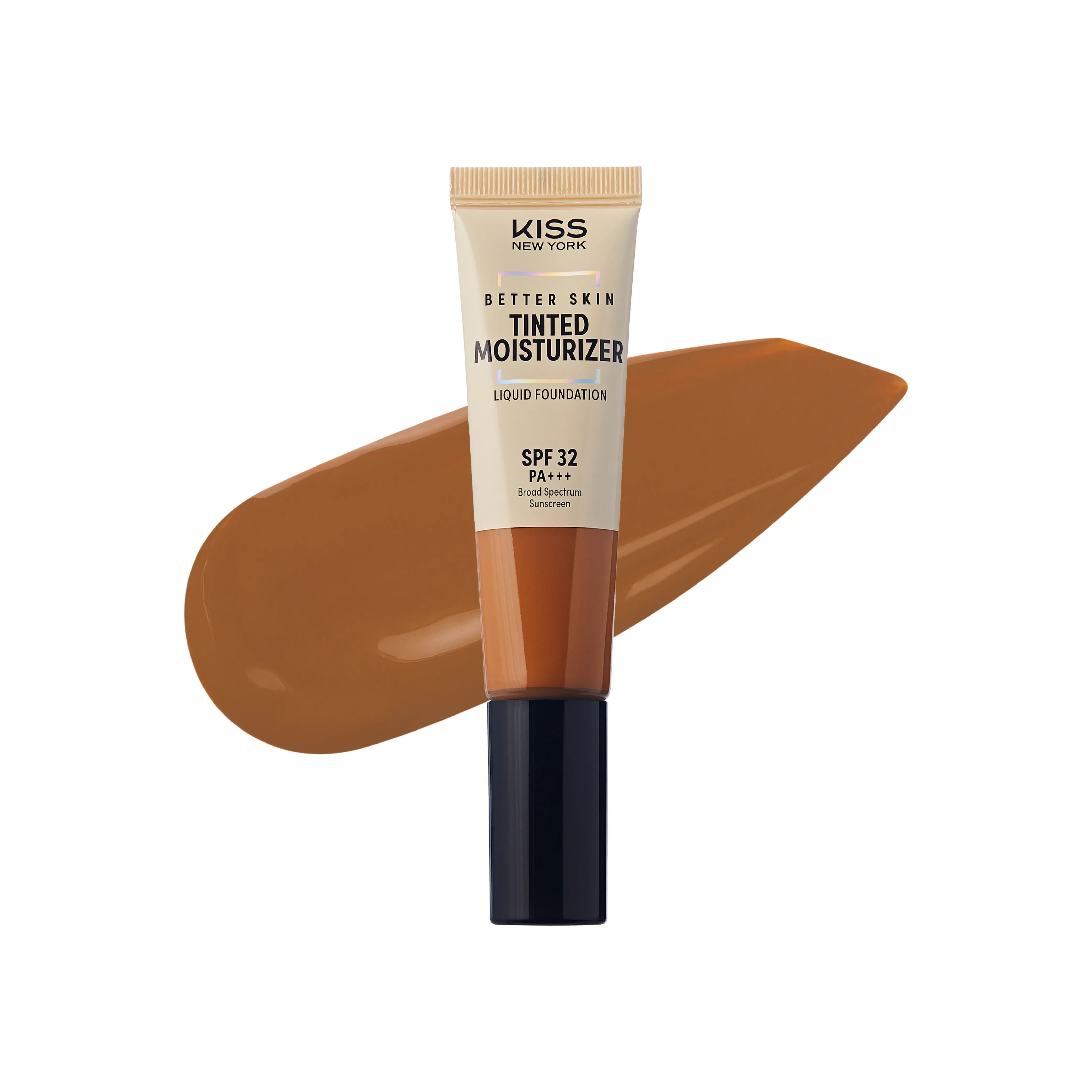 Kiss New York Hydrating Tinted Moisturizer SPF 32 PA+++ Buildable Coverage for Deep Skin Tones, 12H Wear - Image 3