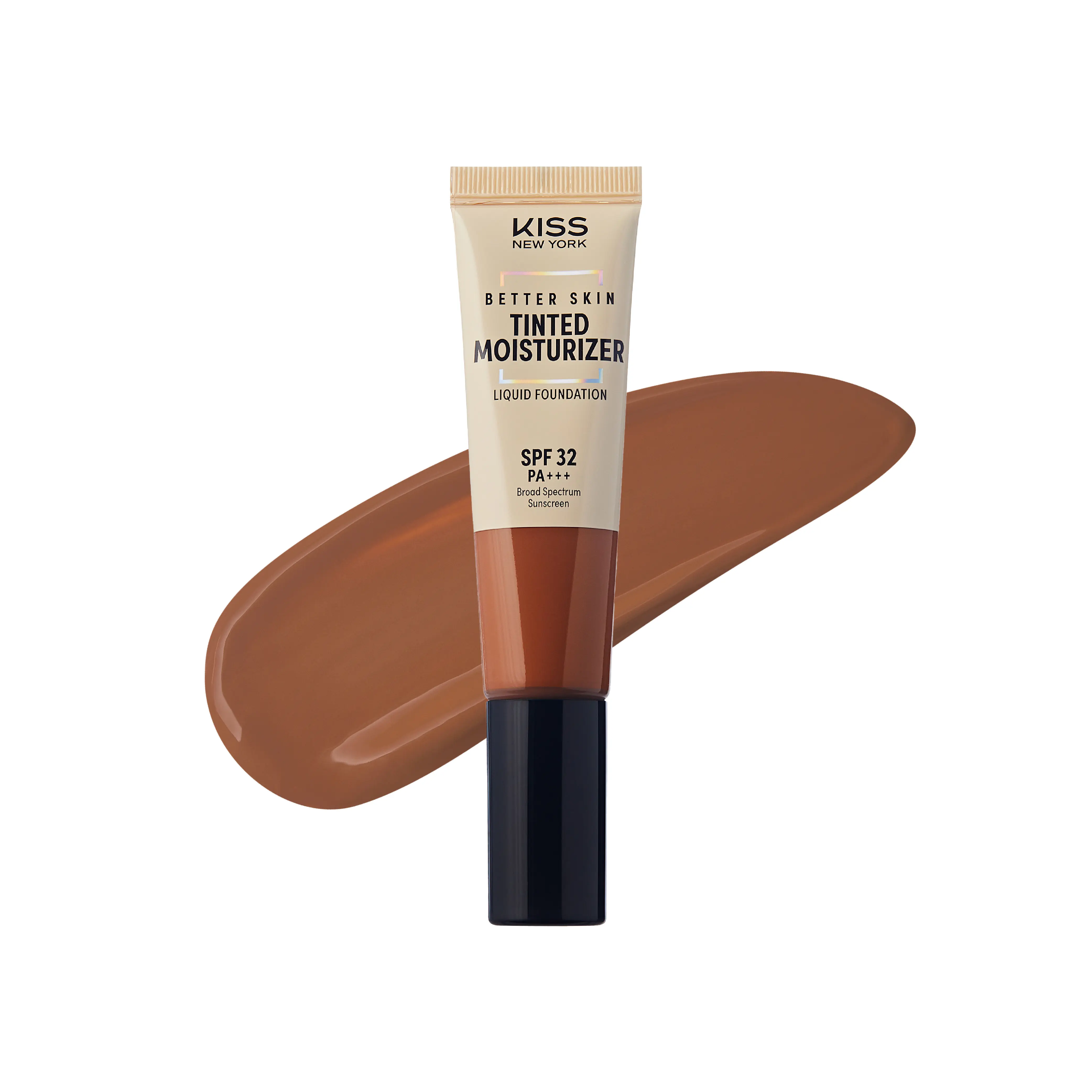 Kiss New York Hydrating Tinted Moisturizer SPF 32 PA+++ Buildable Coverage for Deep Skin Tones, 12H Wear - Image 4
