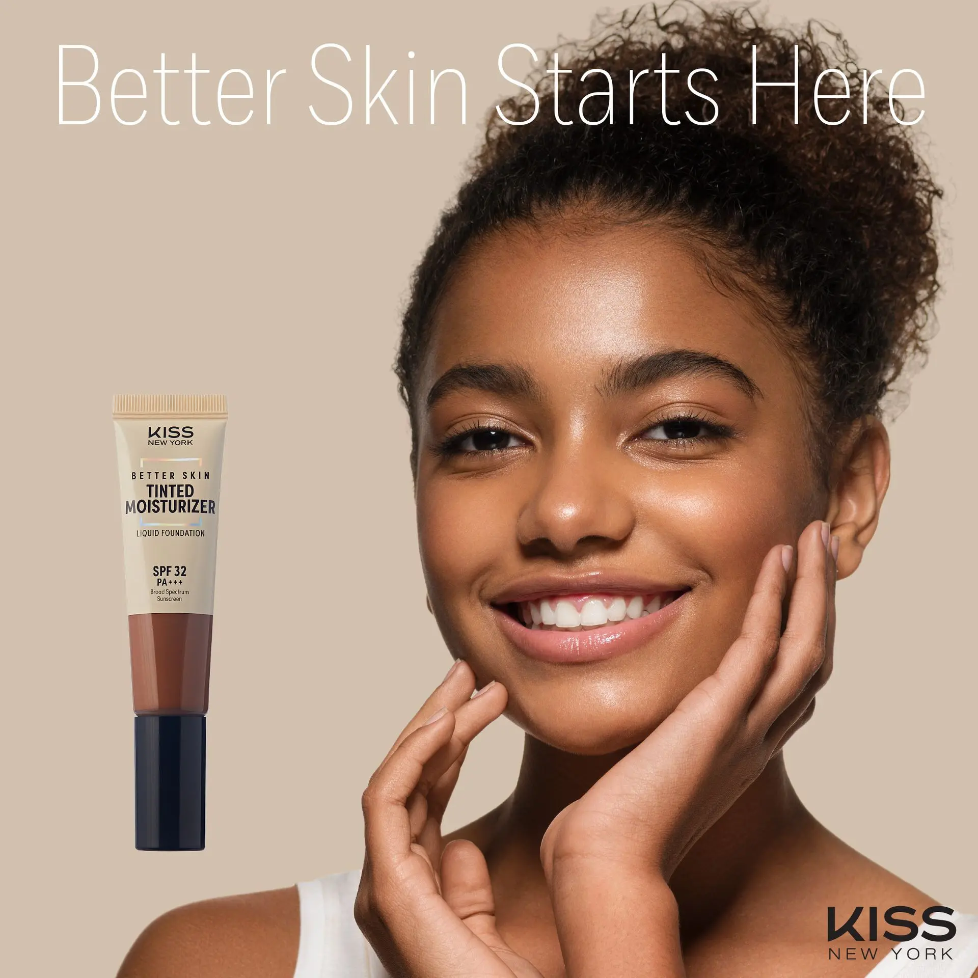 Kiss New York Hydrating Tinted Moisturizer SPF 32 PA+++ Buildable Coverage for Deep Skin Tones, 12H Wear - Image 40