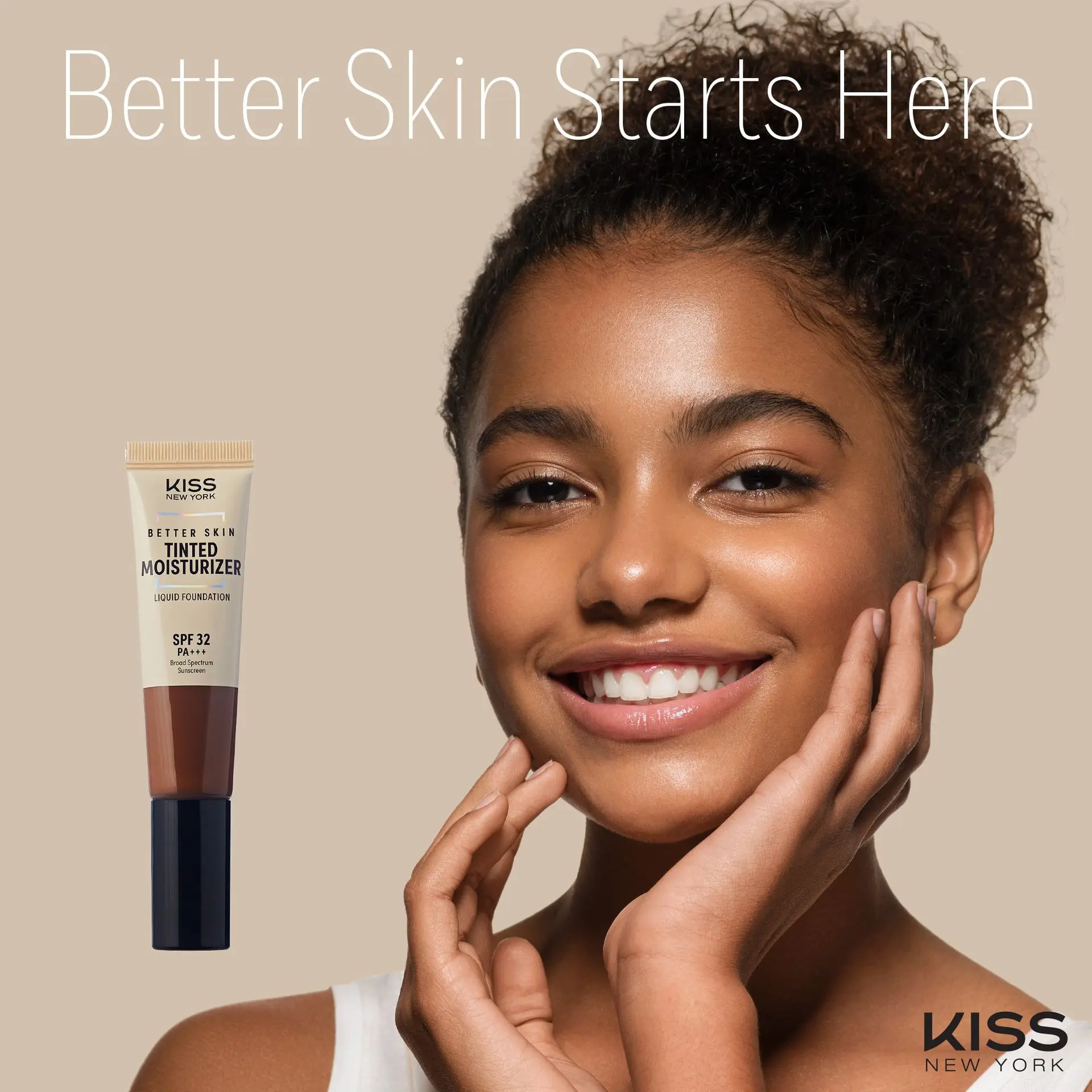 Kiss New York Hydrating Tinted Moisturizer SPF 32 PA+++ Buildable Coverage for Deep Skin Tones, 12H Wear - Image 41