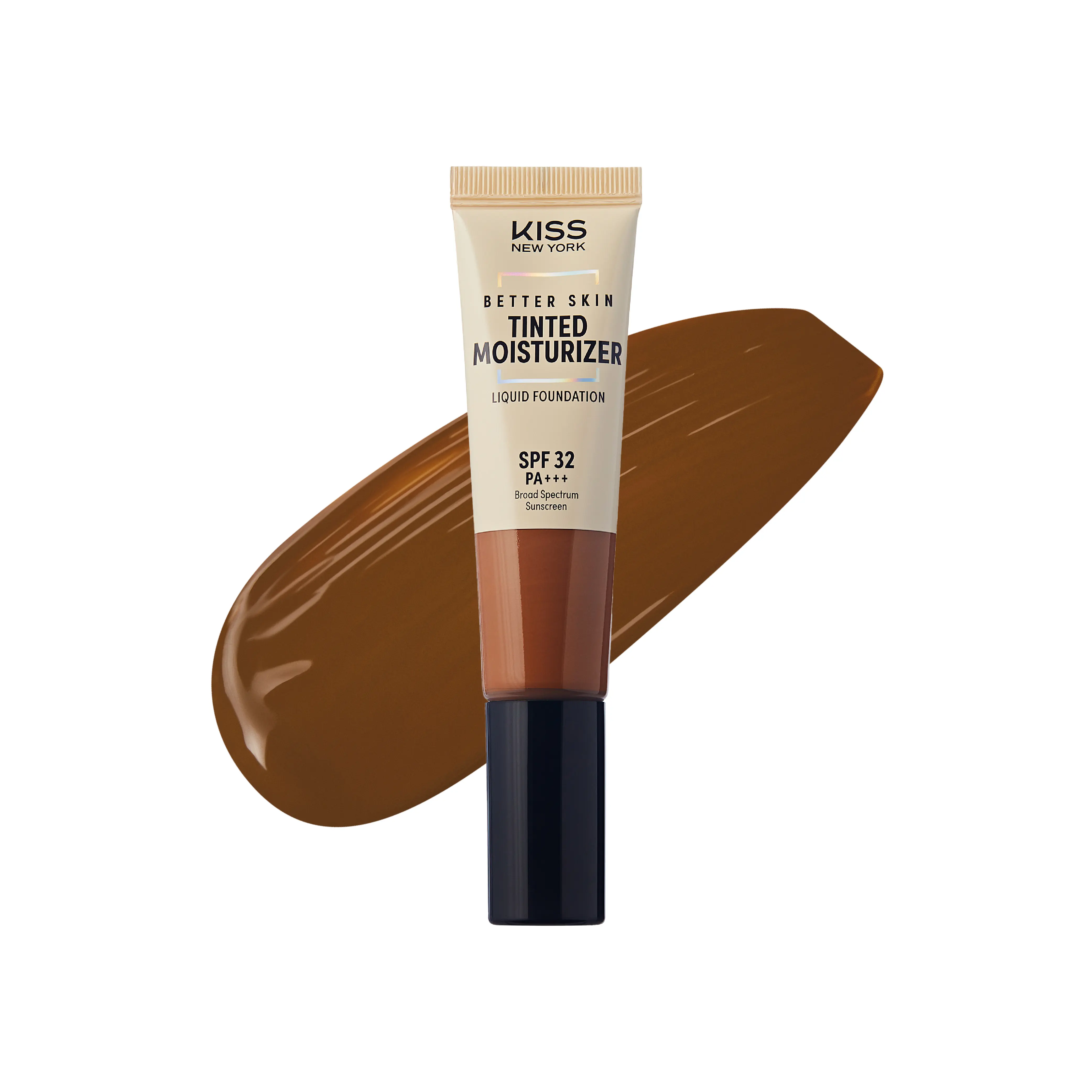 Kiss New York Hydrating Tinted Moisturizer SPF 32 PA+++ Buildable Coverage for Deep Skin Tones, 12H Wear - Image 5