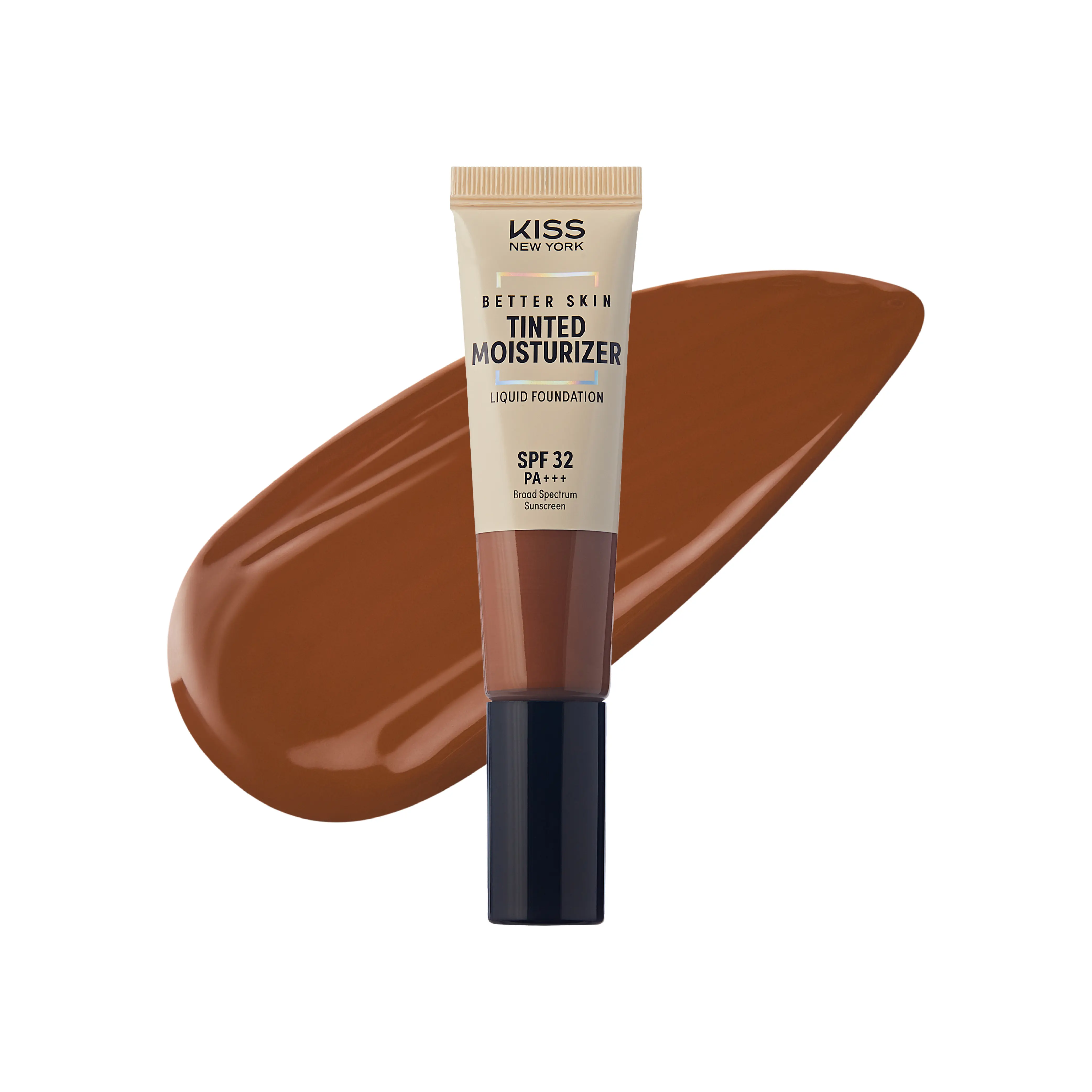 Kiss New York Hydrating Tinted Moisturizer SPF 32 PA+++ Buildable Coverage for Deep Skin Tones, 12H Wear - Image 6