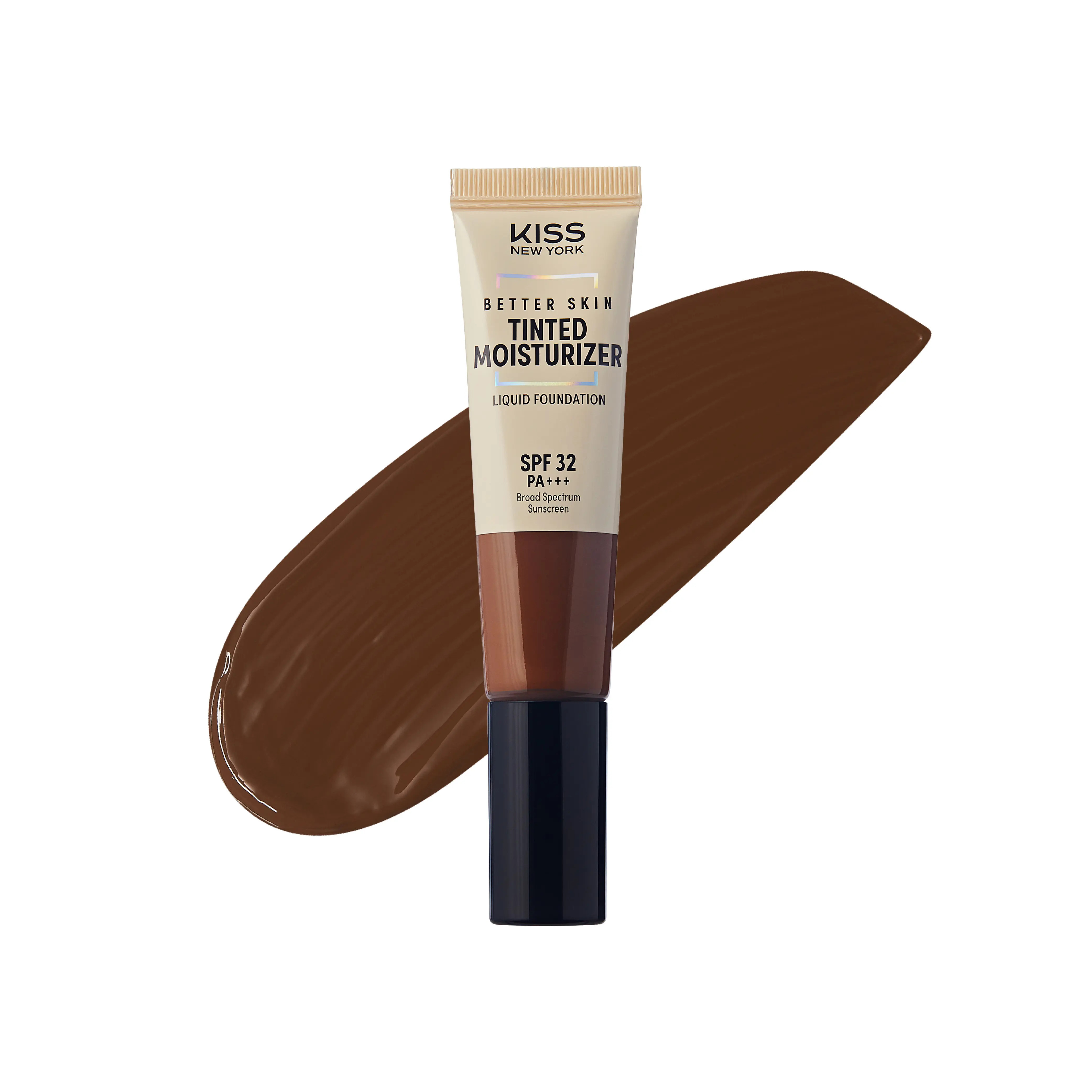 Kiss New York Hydrating Tinted Moisturizer SPF 32 PA+++ Buildable Coverage for Deep Skin Tones, 12H Wear - Image 7