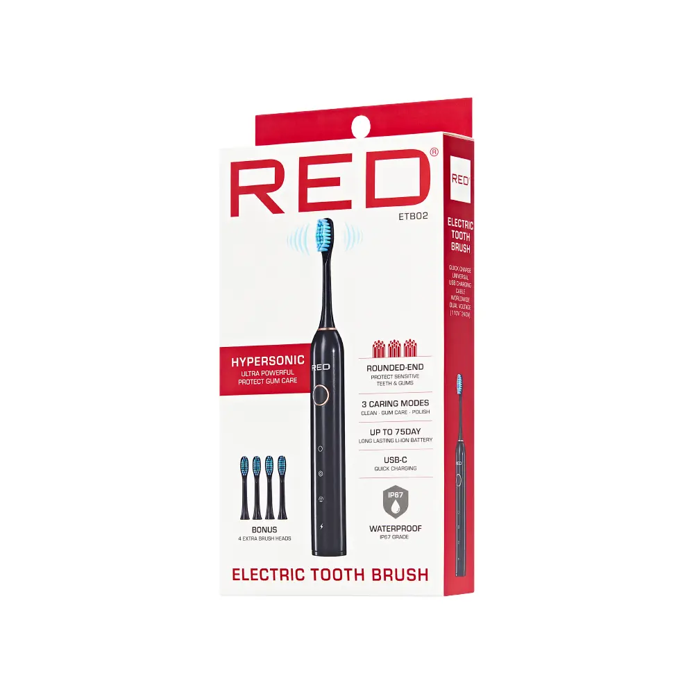 RED by KISS Hypersonic Sonic Electric Toothbrush – Waterproof Design with 75-Day Battery Life - Image 24