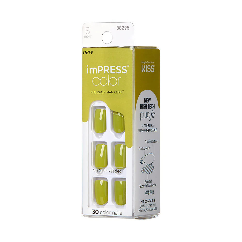 KISS imPRESS Color Press On Nails - Green Juice - Image 5
