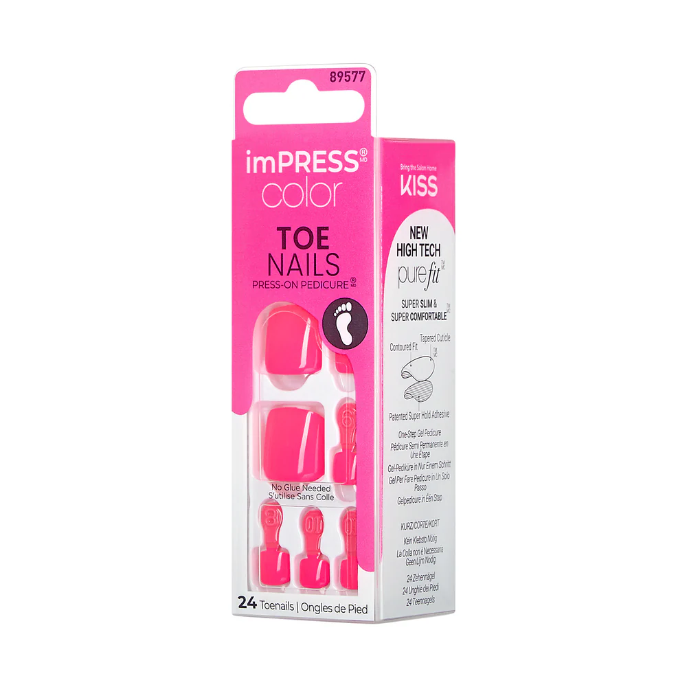 KISS imPRESS Color Toe Nails - Spun Sugar - Image 6