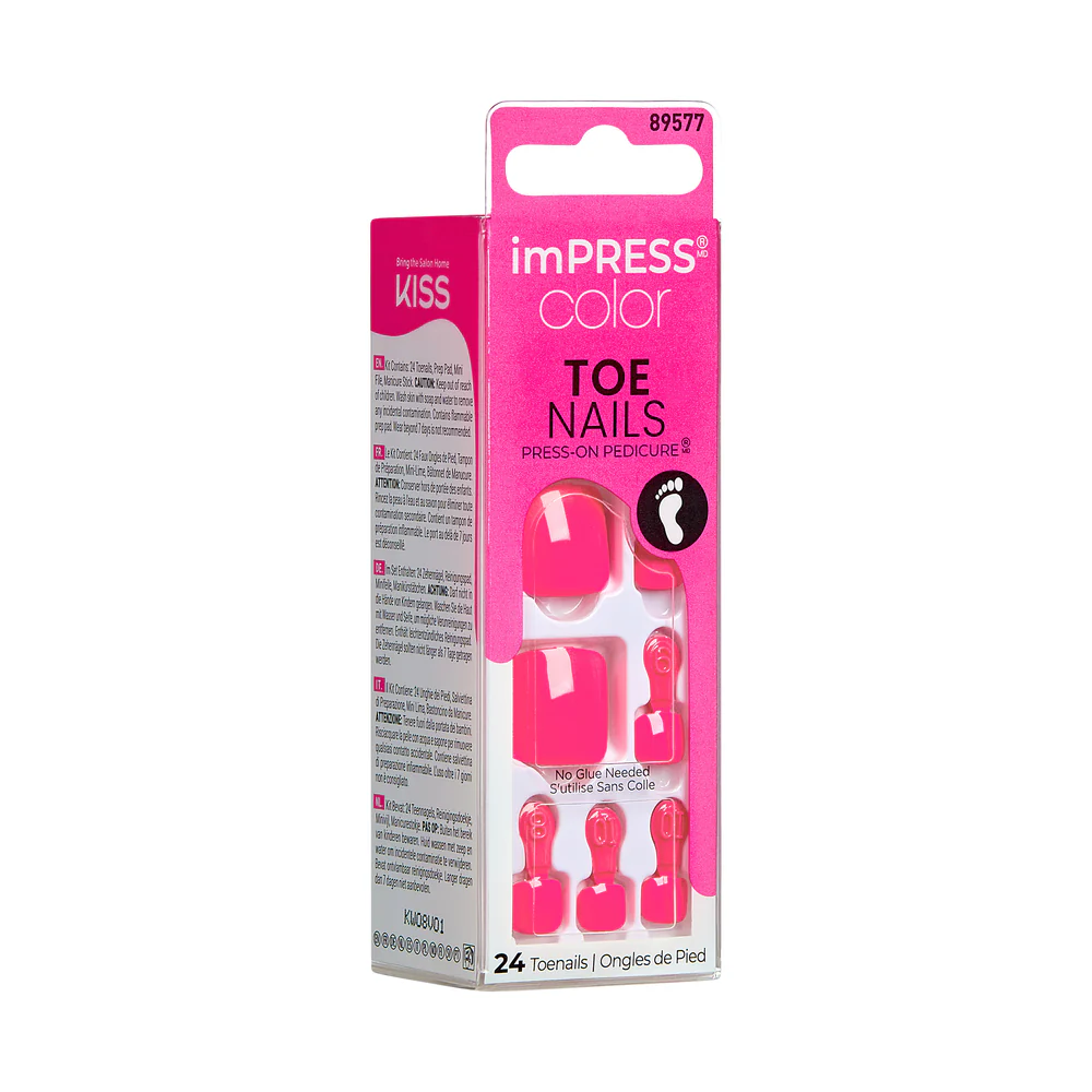 KISS imPRESS Color Toe Nails - Spun Sugar - Image 7