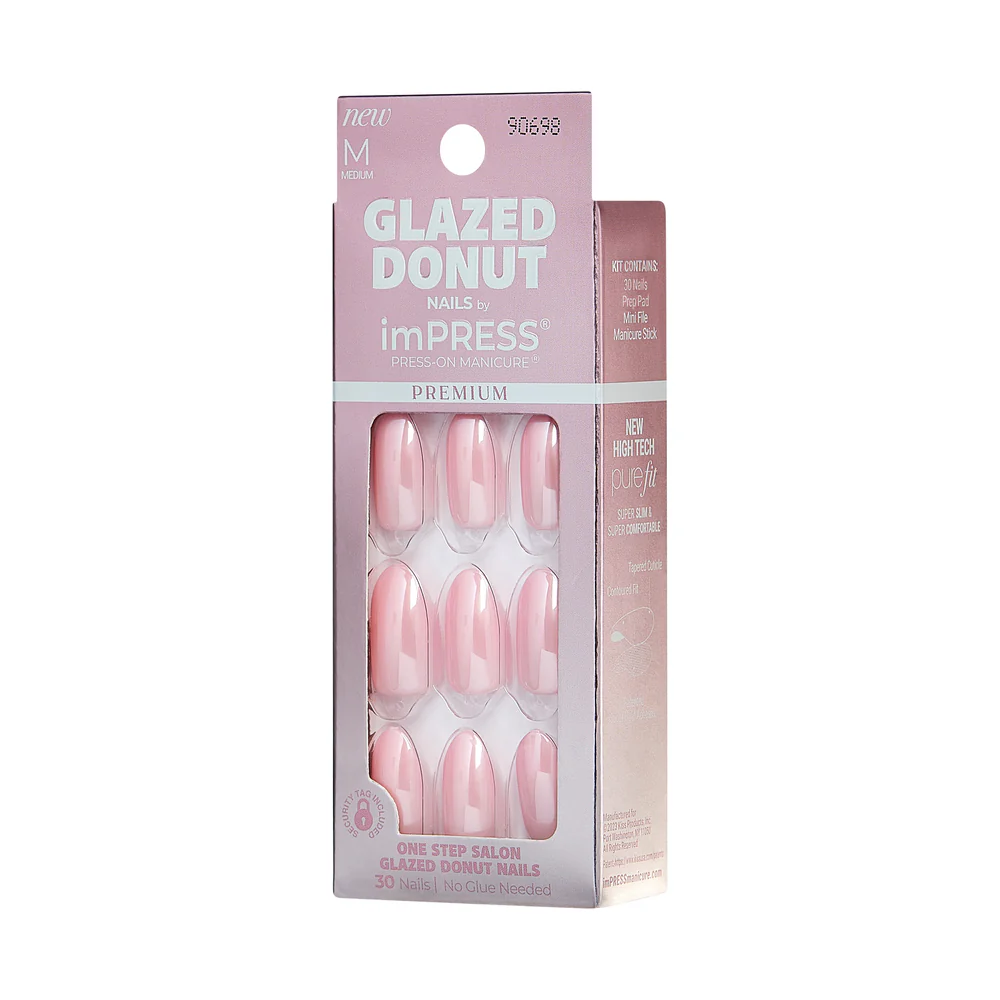 KISS imPRESS Premium Glazed Donut Press On Nails - Strawberry Glazed - Image 4