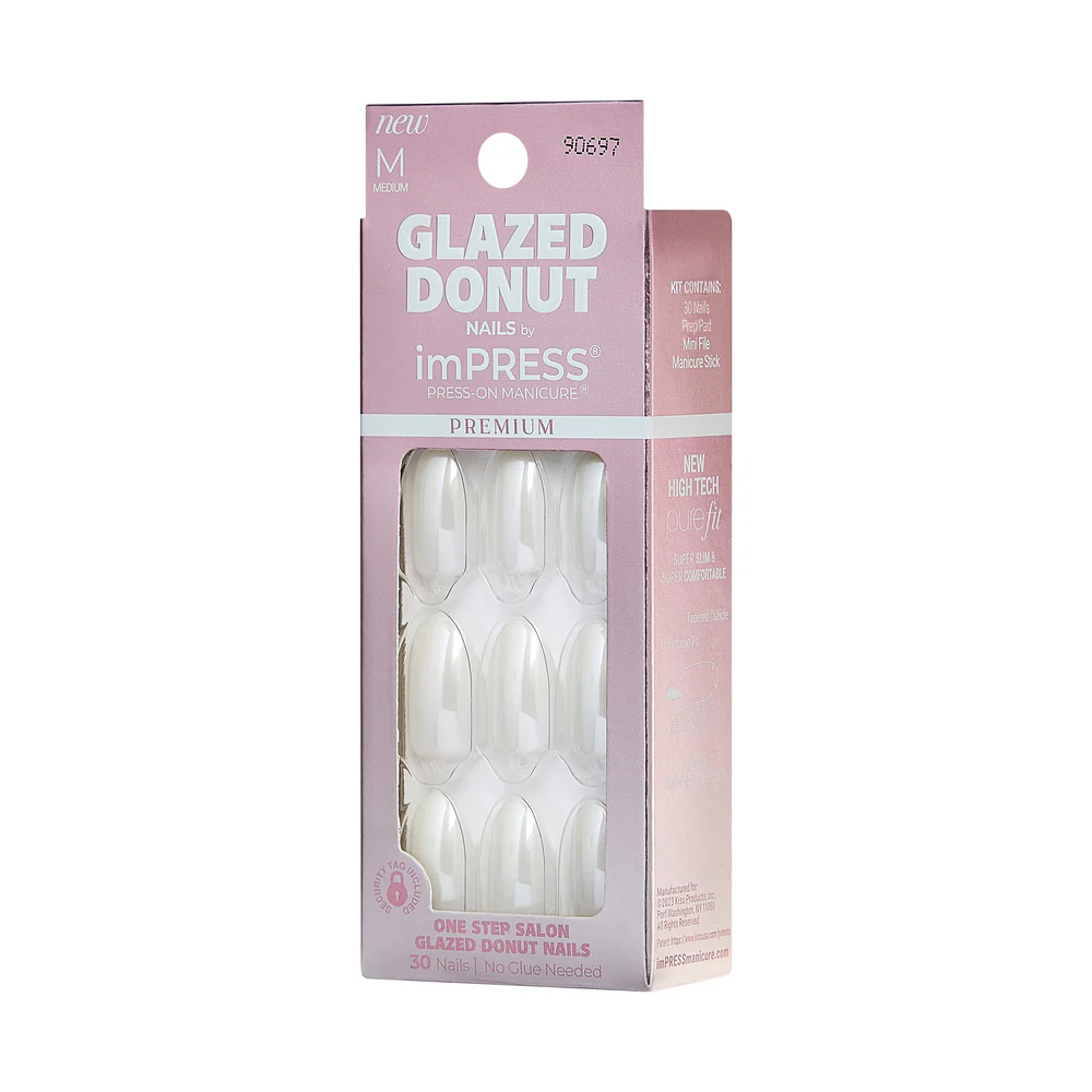 KISS imPRESS Premium Glazed Donut Press On Nails - Vanilla Glazed - Image 4