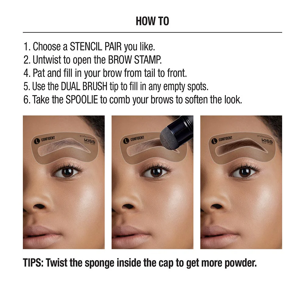 Kiss New York Instant Brow Stamp & Stencil Kit - Image 13