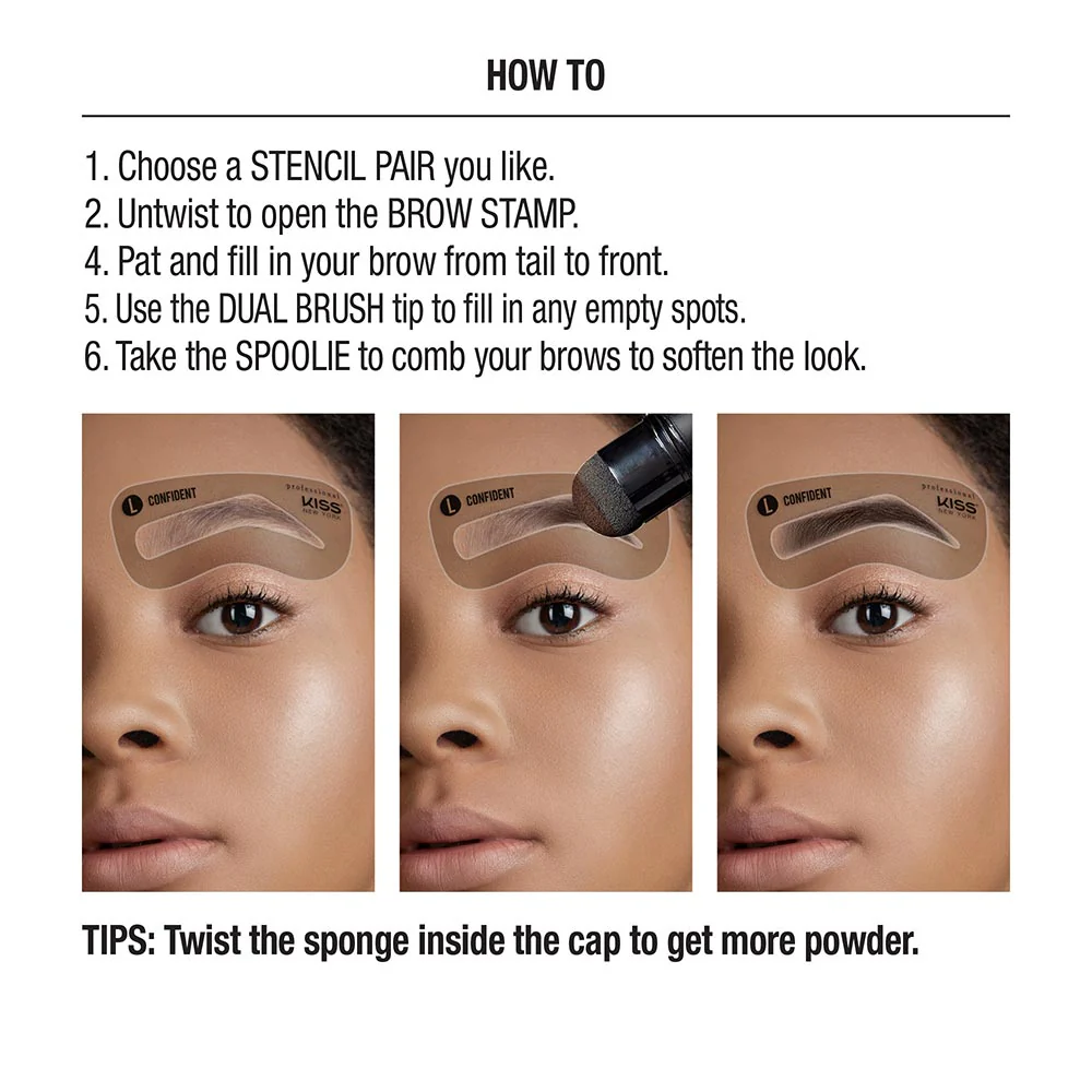 Kiss New York Instant Brow Stamp & Stencil Kit - Image 20