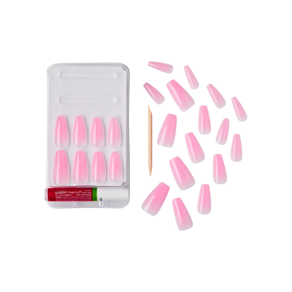 Gold Finger Jelly Color Nails - Bubble Gum - Image 4