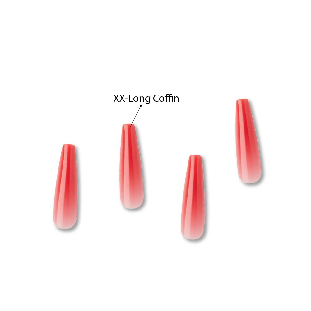 Gold Finger Jelly Color Nails - Orange Burst - Image 2