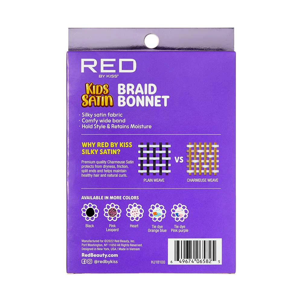 RED by KISS Kids Edge Satin Braid Bonnet - Image 13
