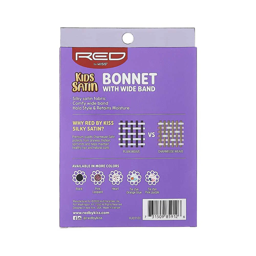RED by KISS Kids Satin Wide Band Bonnet - Image 25