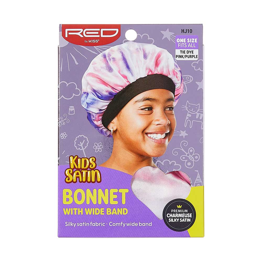 RED by KISS Kids Satin Wide Band Bonnet - Image 5