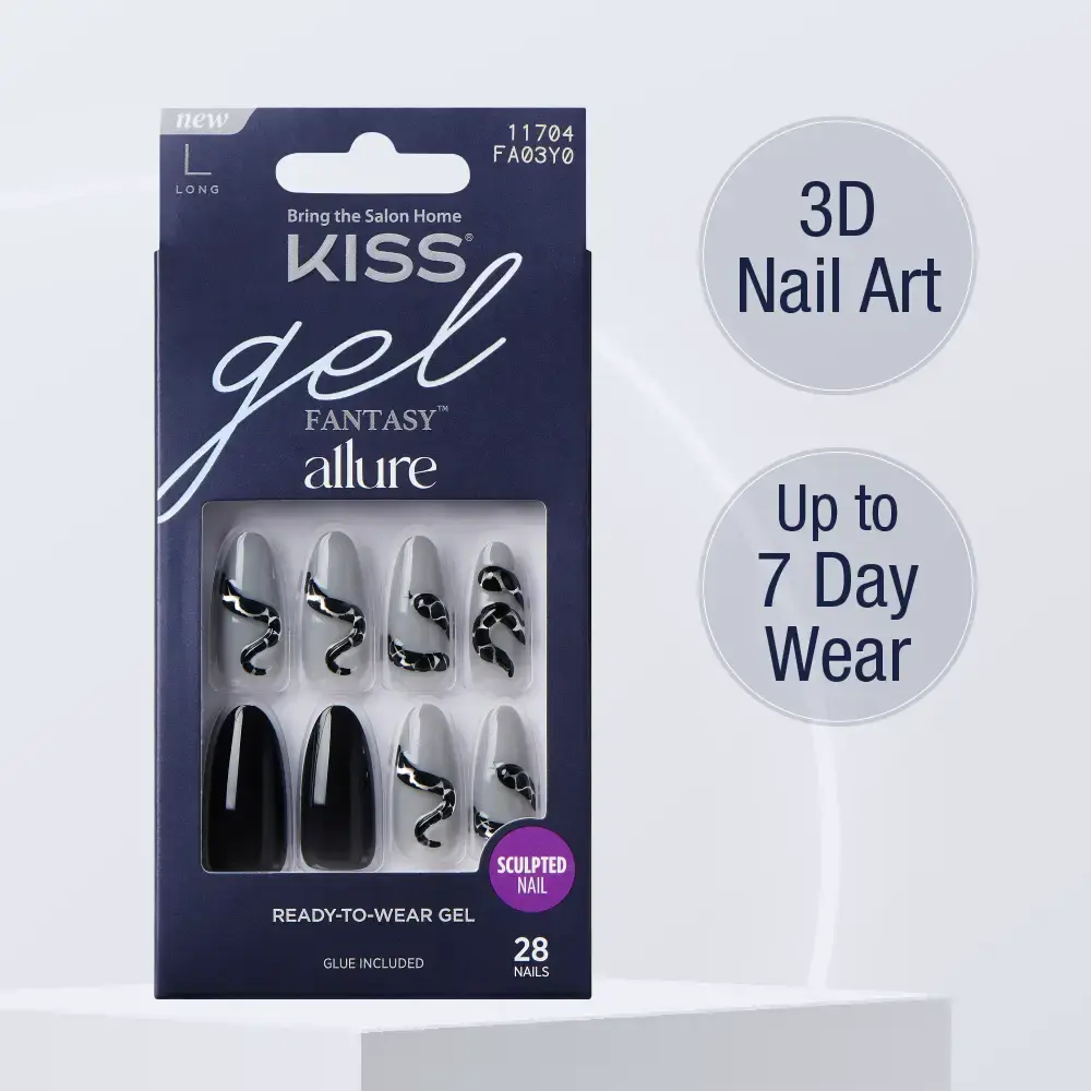 Kiss Gel Fantasy Glue On Nails - Long Lasting False Nails - Image 10