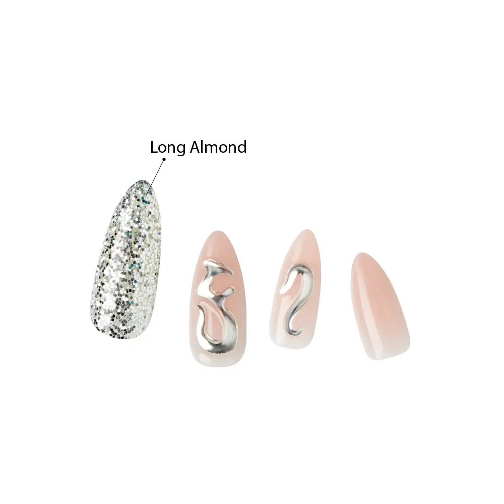 Kiss Gel Fantasy Glue On Nails - Long Lasting False Nails - Image 17