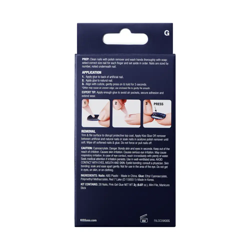 Kiss Gel Fantasy Glue On Nails - Long Lasting False Nails - Image 20