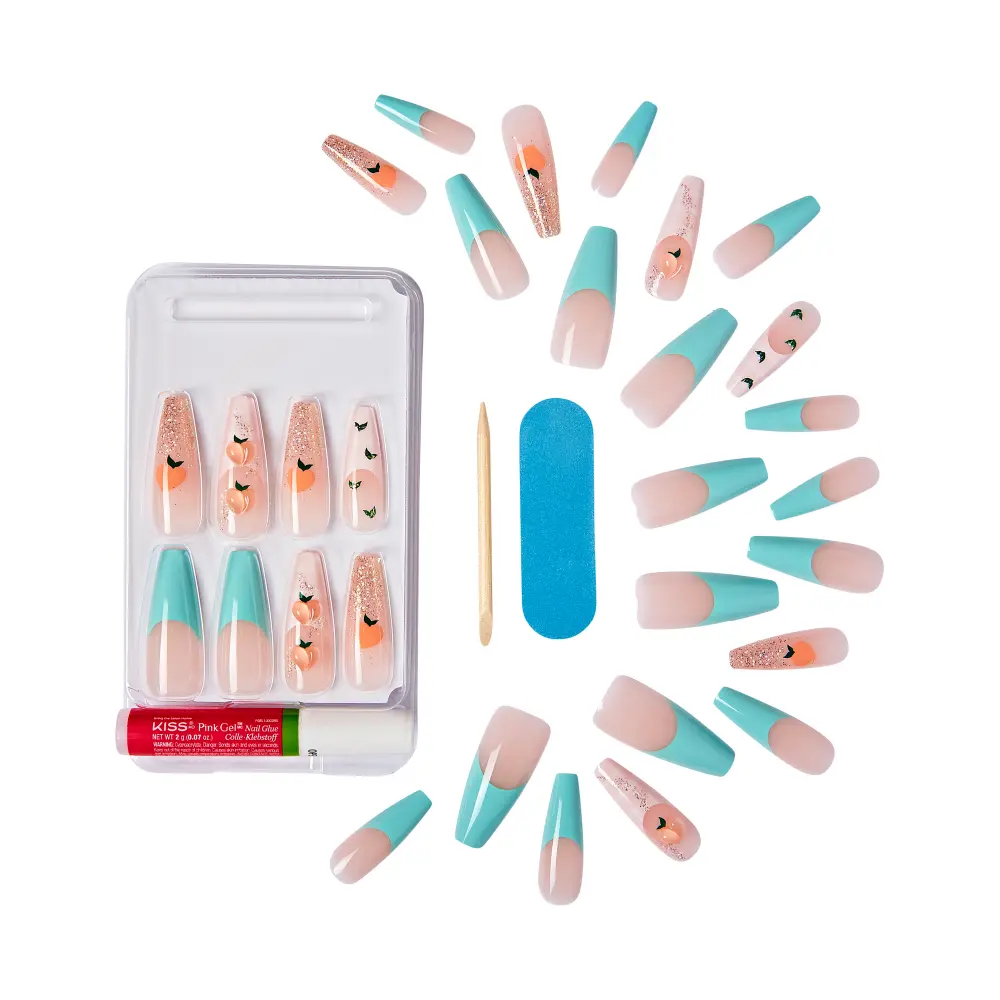 Kiss Gel Fantasy Glue On Nails - Long Lasting False Nails - Image 25