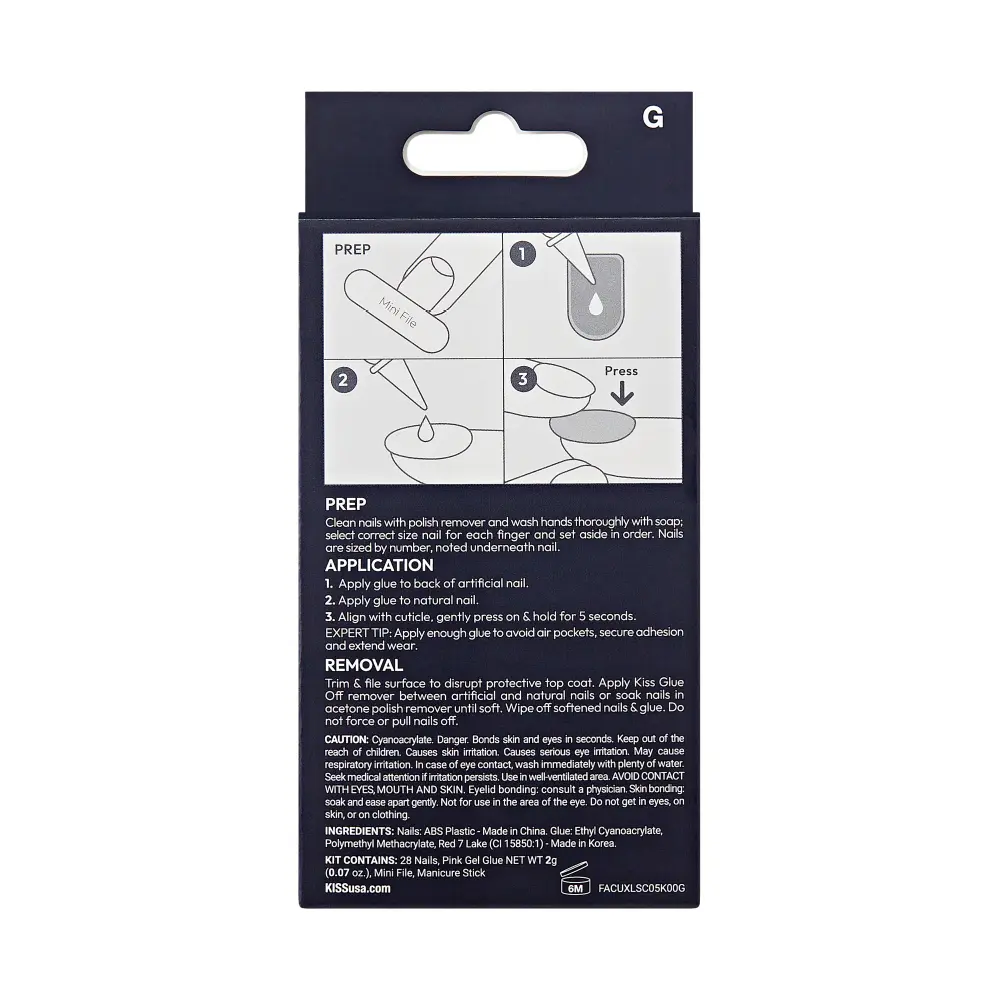 Kiss Gel Fantasy Glue On Nails - Long Lasting False Nails - Image 27