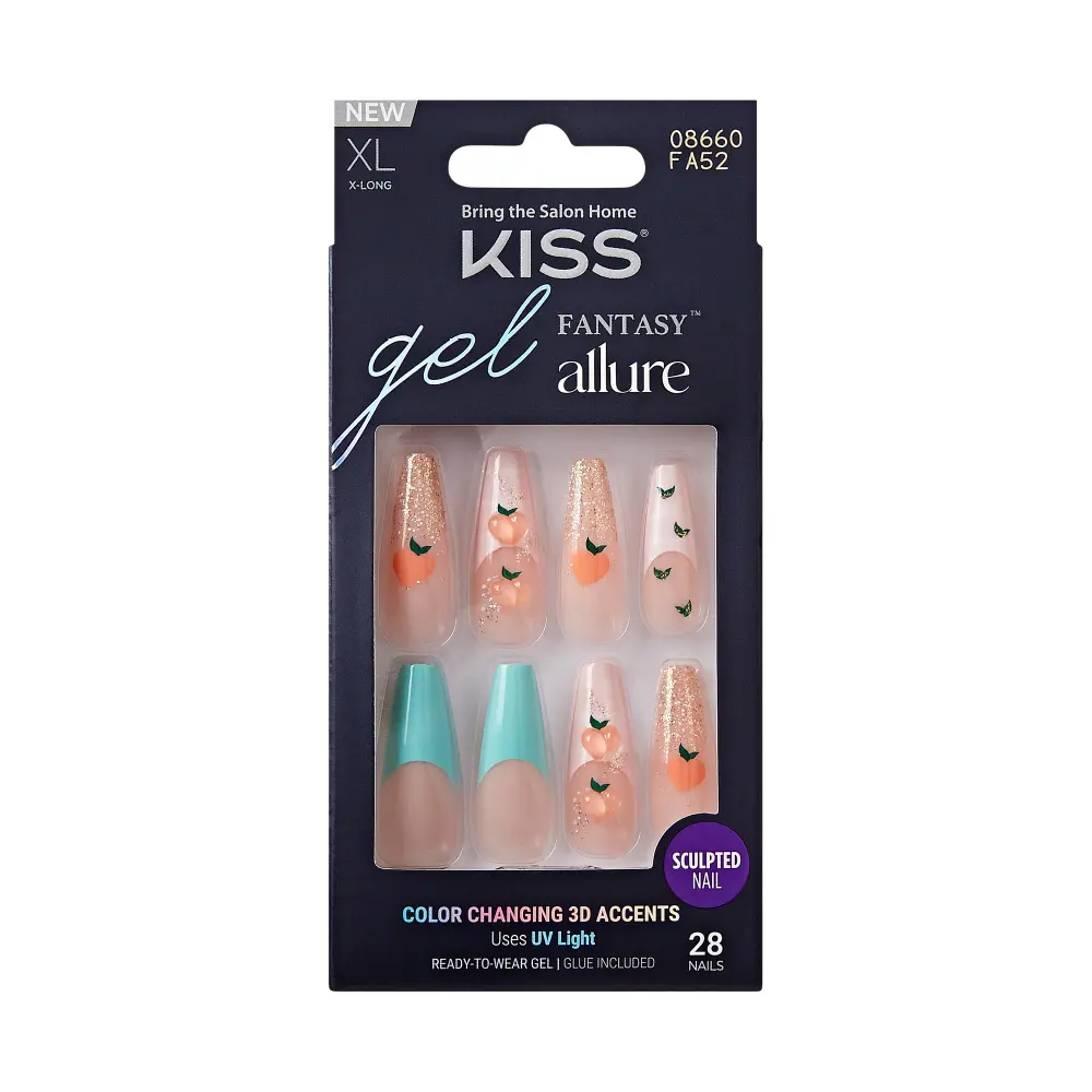 Kiss Gel Fantasy Glue On Nails - Long Lasting False Nails - Image 28