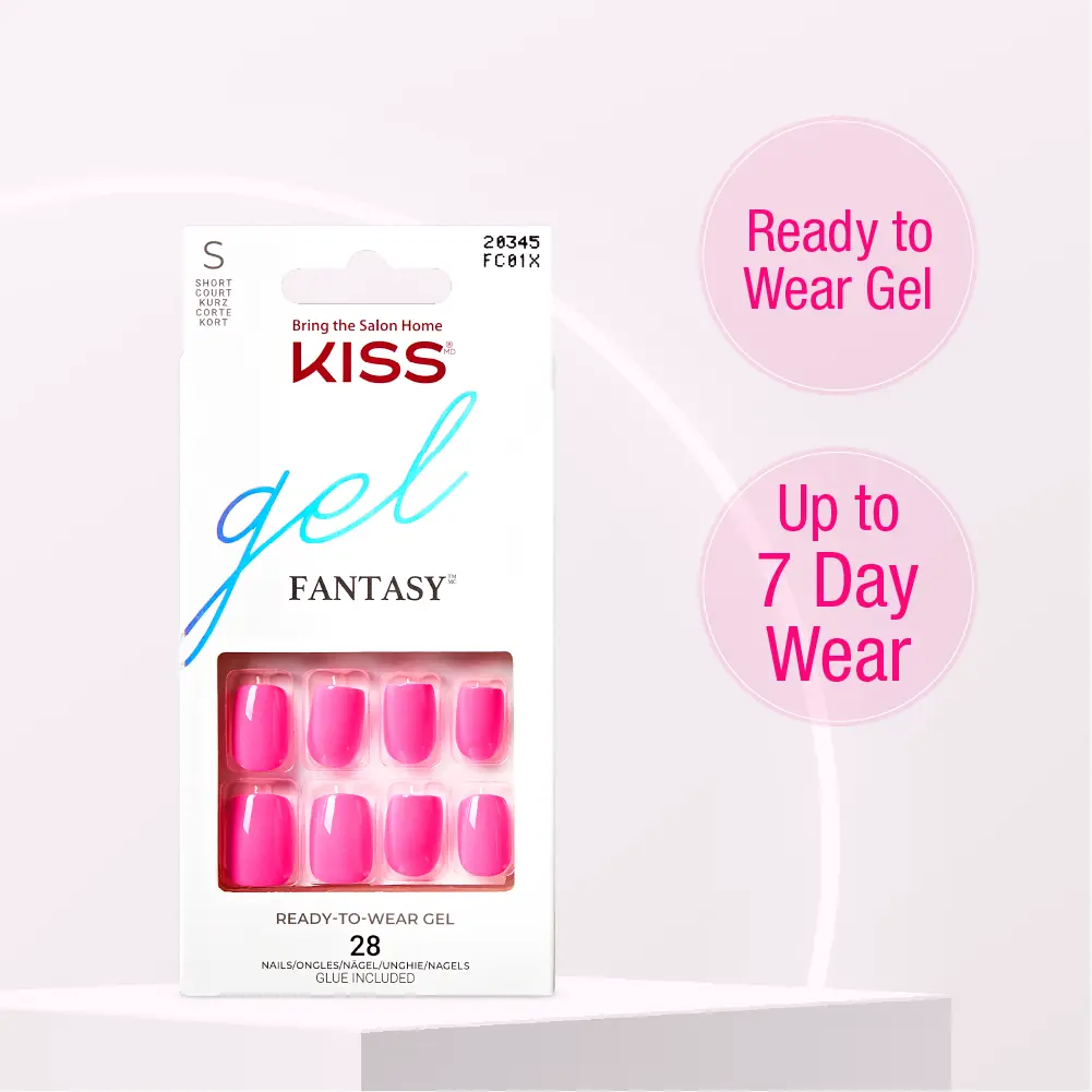 Kiss Gel Fantasy Glue On Nails - Long Lasting False Nails - Image 32