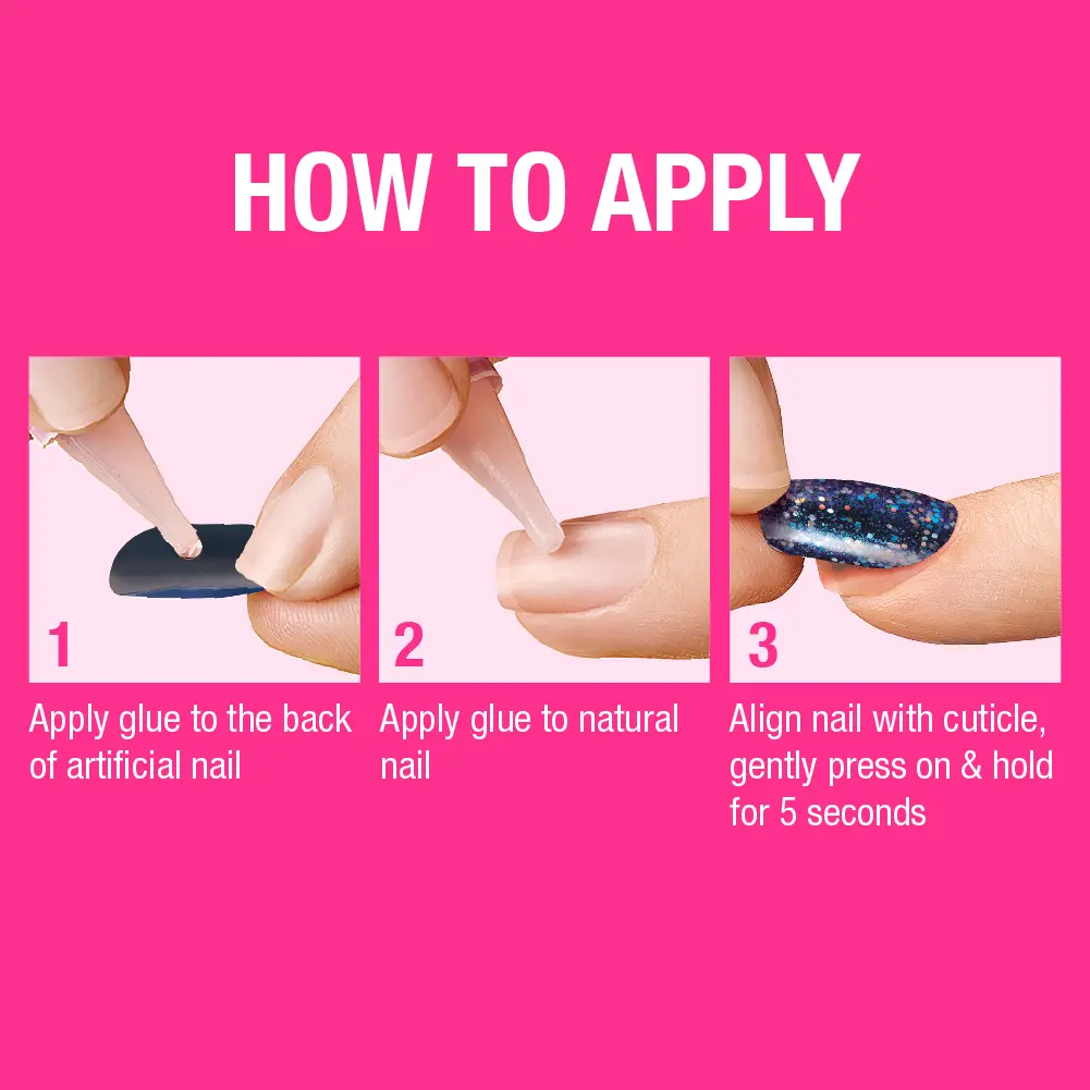 Kiss Gel Fantasy Glue On Nails - Long Lasting False Nails - Image 33