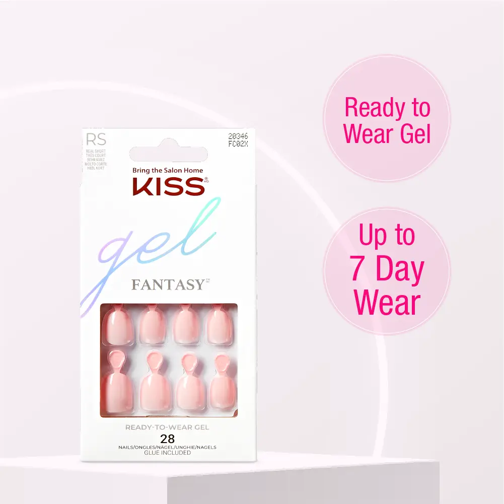 Kiss Gel Fantasy Glue On Nails - Long Lasting False Nails - Image 41
