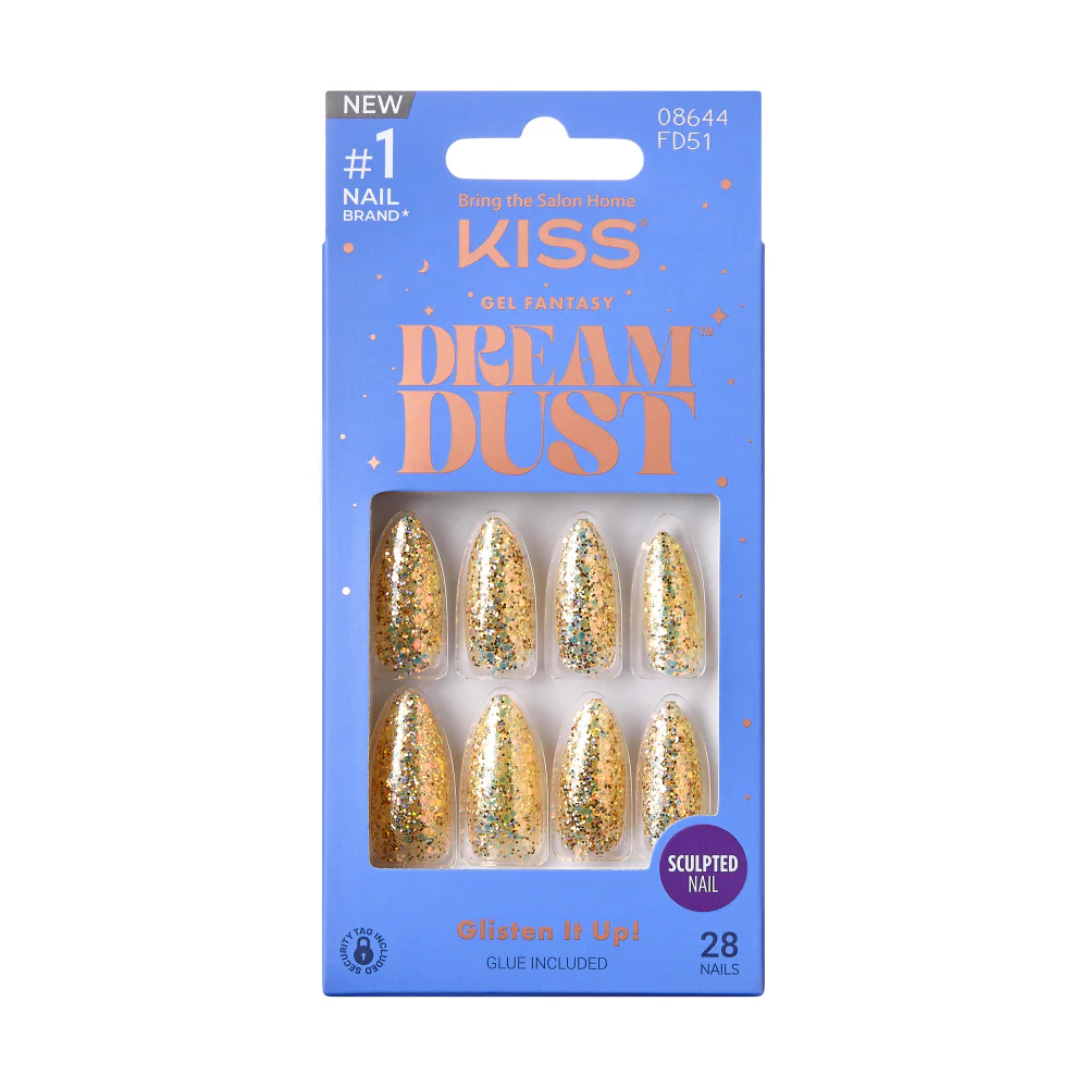 Kiss Gel Fantasy Glue On Nails - Long Lasting False Nails - Image 58