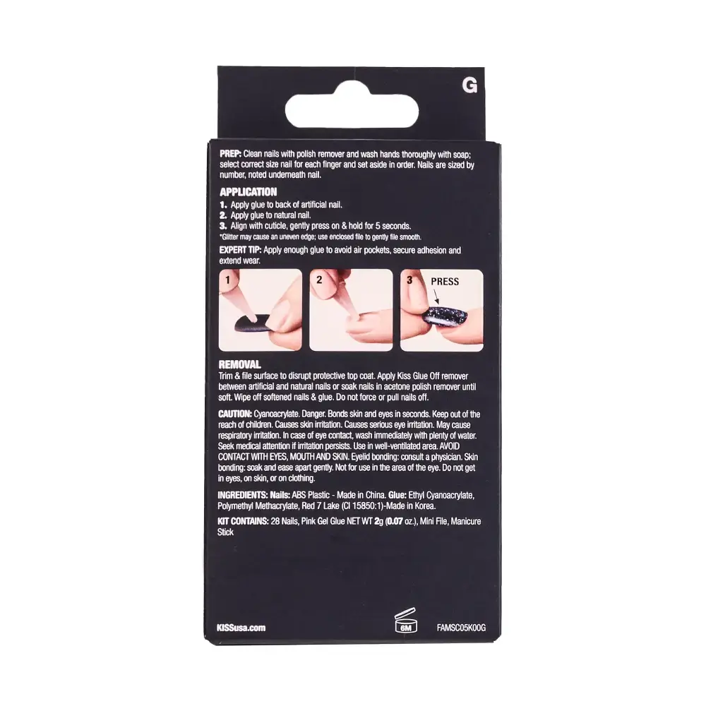 Kiss Gel Fantasy Glue On Nails - Long Lasting False Nails - Image 6