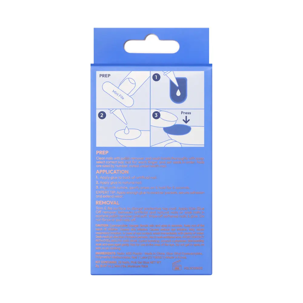 Kiss Gel Fantasy Glue On Nails - Long Lasting False Nails - Image 64