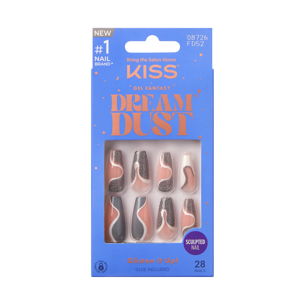 Kiss Gel Fantasy Glue On Nails - Long Lasting False Nails - Image 65