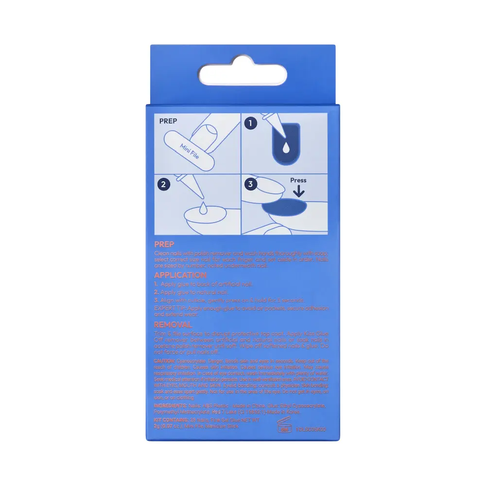 Kiss Gel Fantasy Glue On Nails - Long Lasting False Nails - Image 71