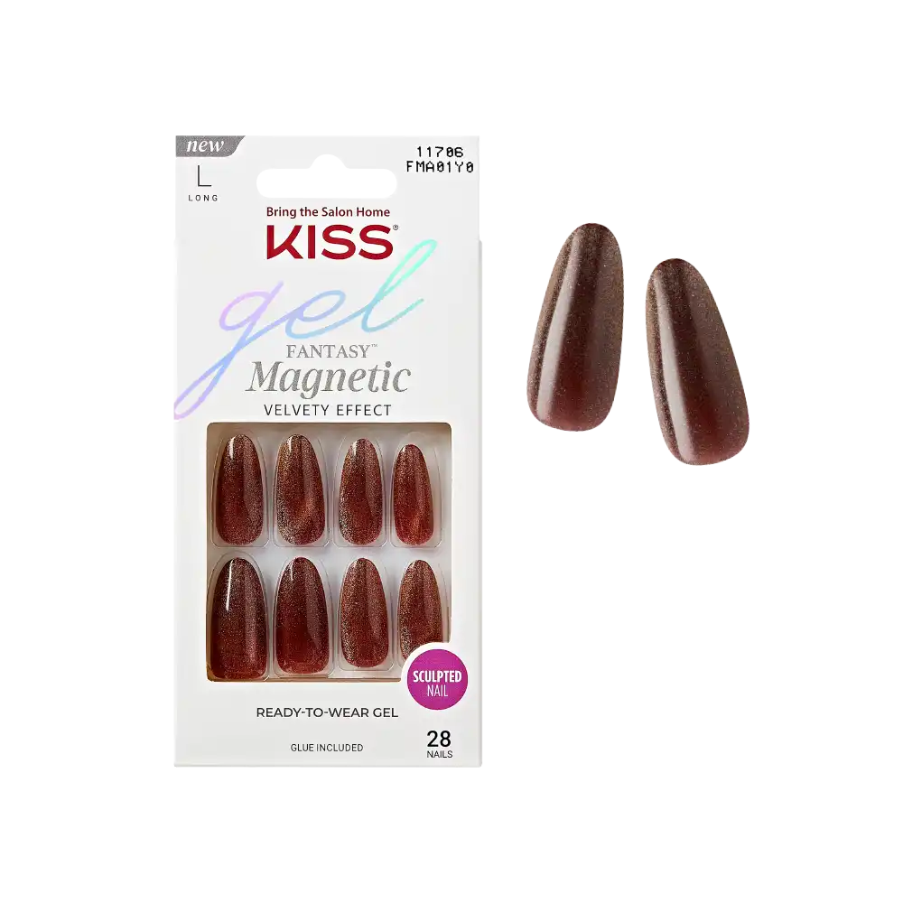 Kiss Gel Fantasy Glue On Nails - Long Lasting False Nails - Image 79