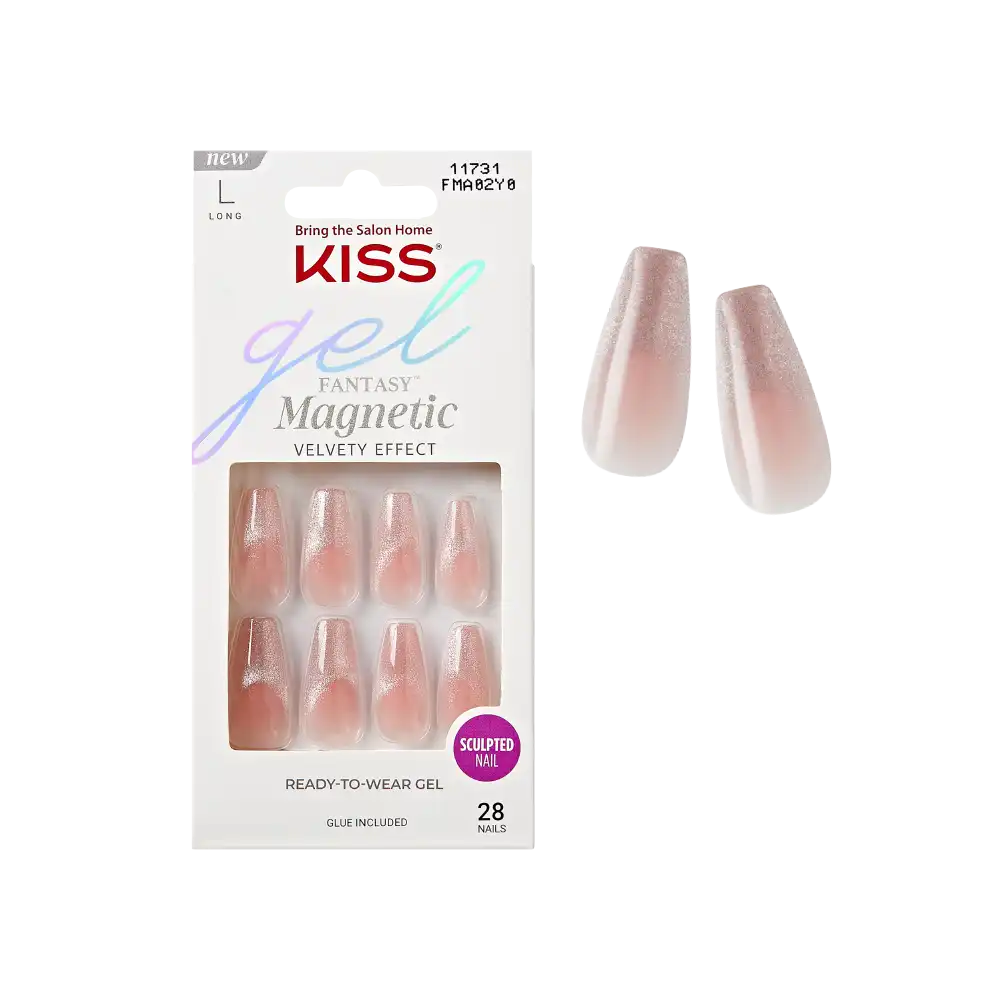 Kiss Gel Fantasy Glue On Nails - Long Lasting False Nails - Image 86