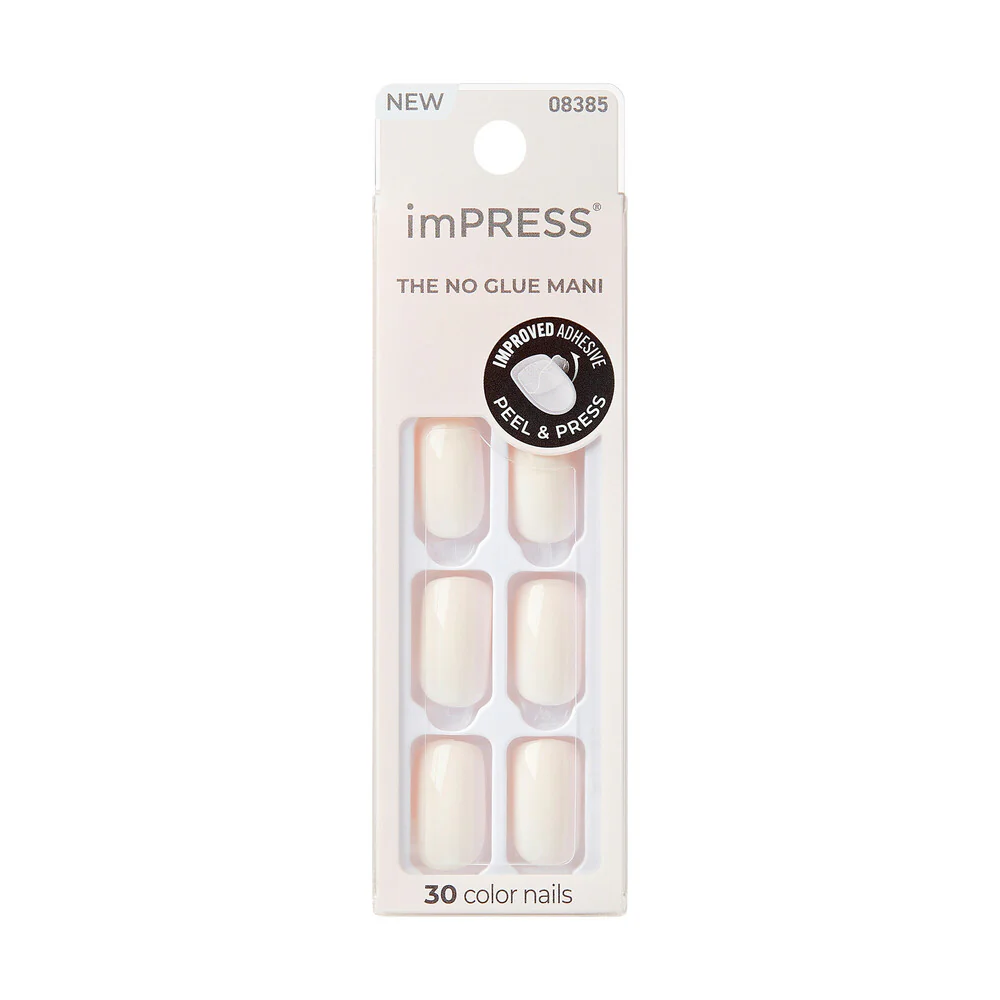 KISS imPRESS No Glue Mani – Nudes & Neutrals Press-On Nails, 30pcs