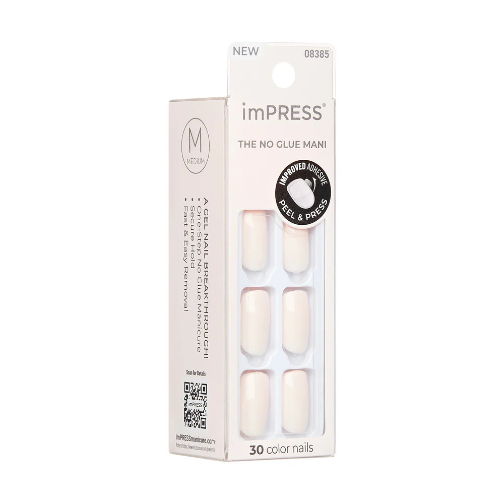 KISS imPRESS No Glue Mani – Nudes & Neutrals Press-On Nails, 30pcs - Image 18
