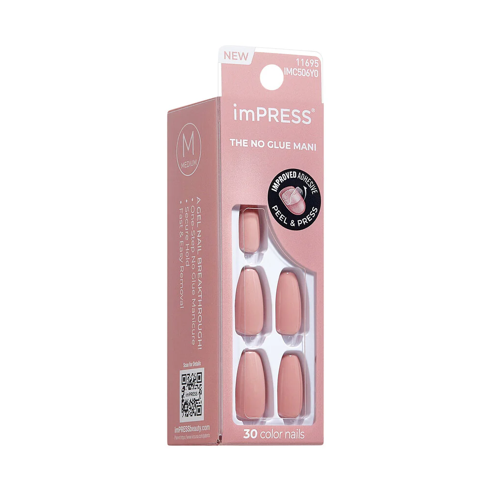 KISS imPRESS No Glue Mani – Nudes & Neutrals Press-On Nails, 30pcs - Image 8