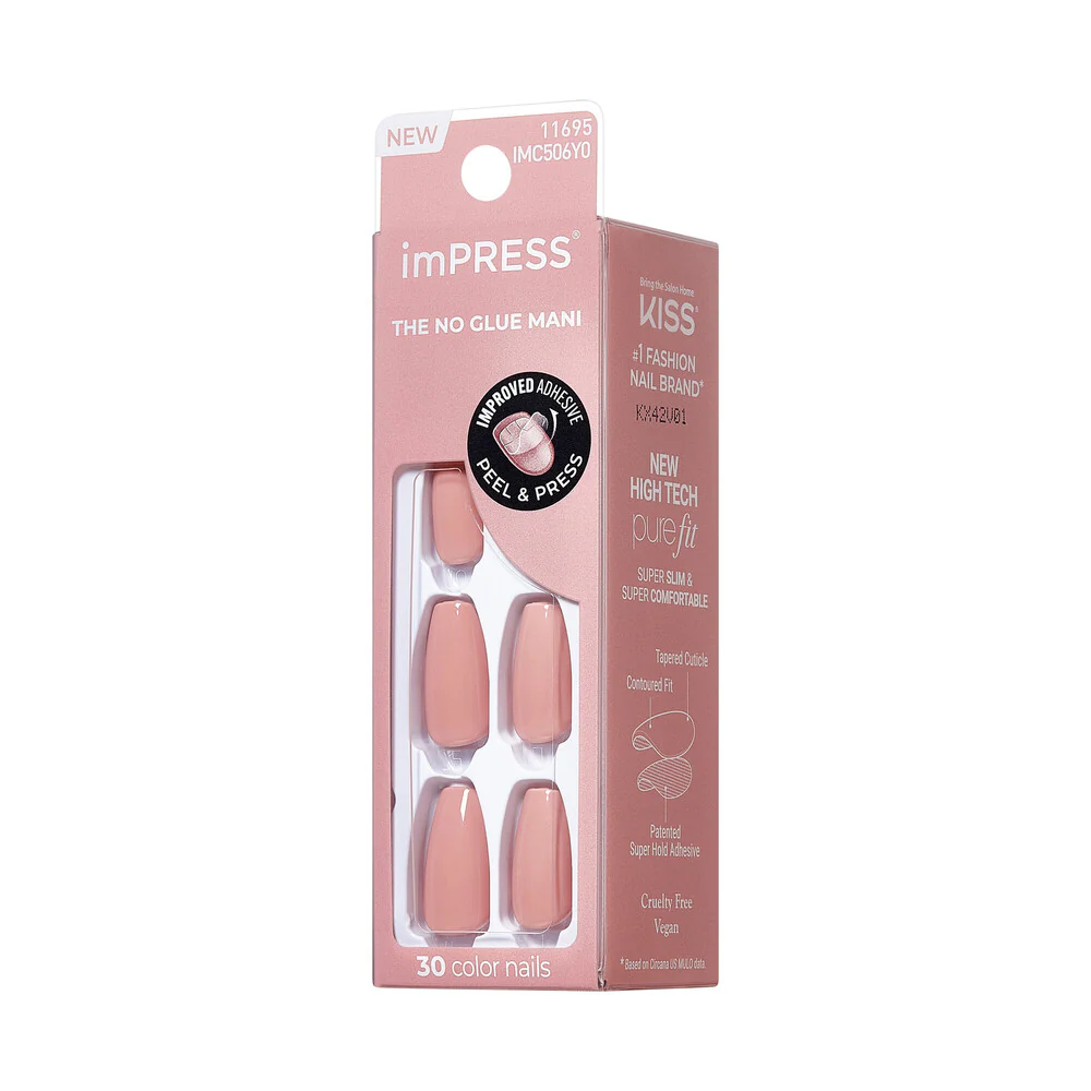 KISS imPRESS No Glue Mani – Nudes & Neutrals Press-On Nails, 30pcs - Image 9