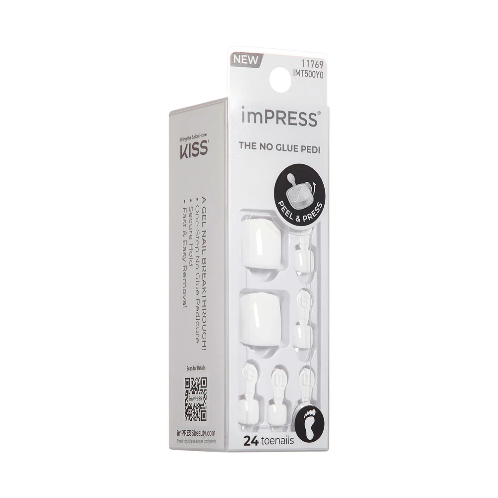 KISS imPRESS No Glue Pedi - French Tip Press-On Toenails 30pcs - Image 12