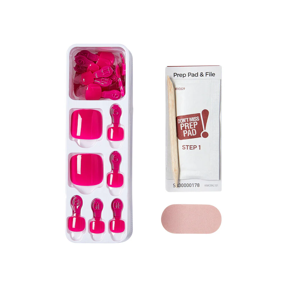 KISS imPRESS No Glue Pedi - French Tip Press-On Toenails 30pcs - Image 3
