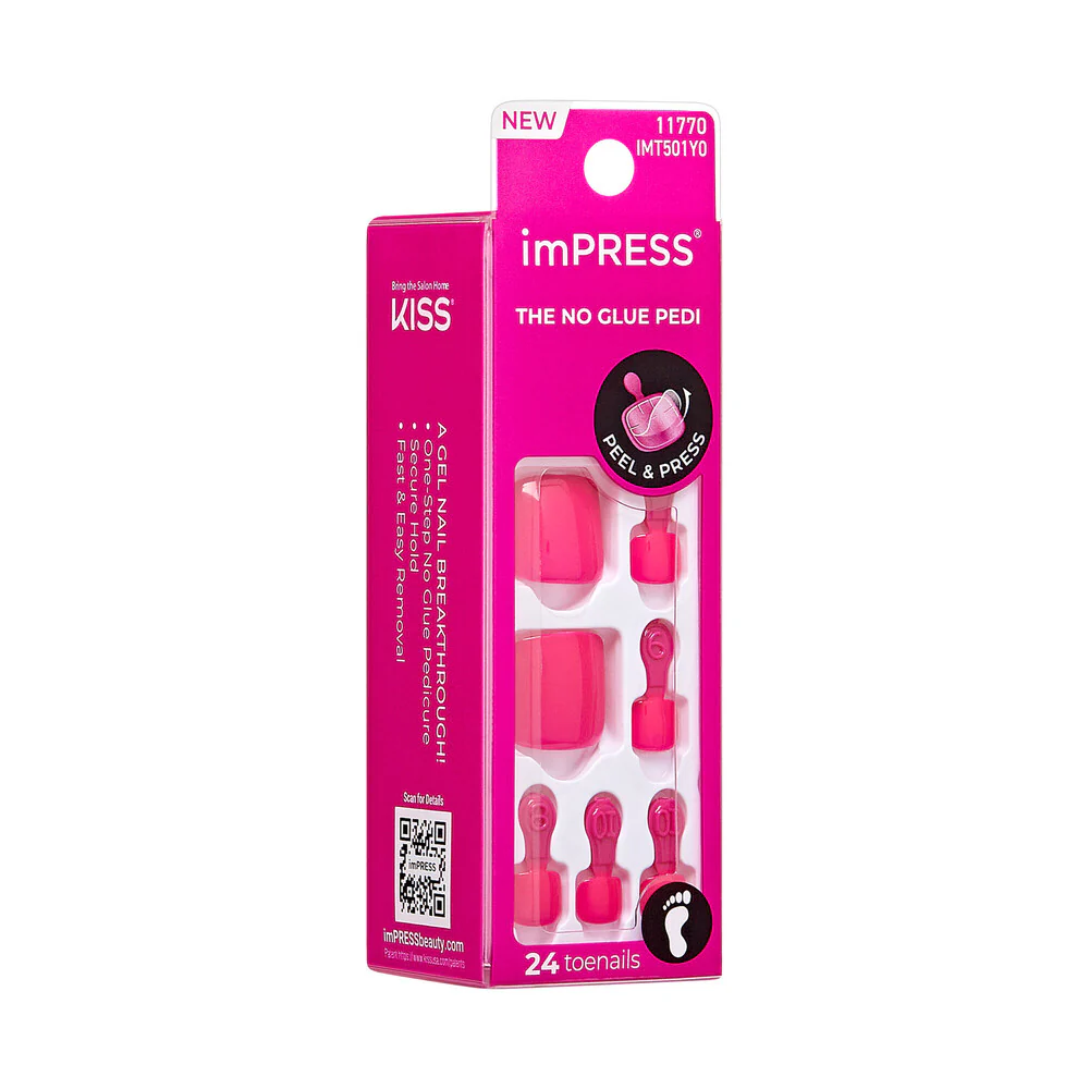 KISS imPRESS No Glue Pedi - French Tip Press-On Toenails 30pcs - Image 6
