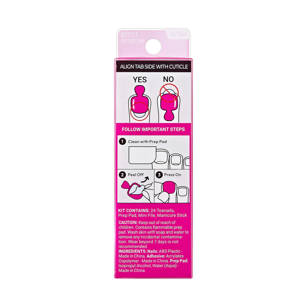 KISS imPRESS No Glue Pedi - French Tip Press-On Toenails 30pcs - Image 8