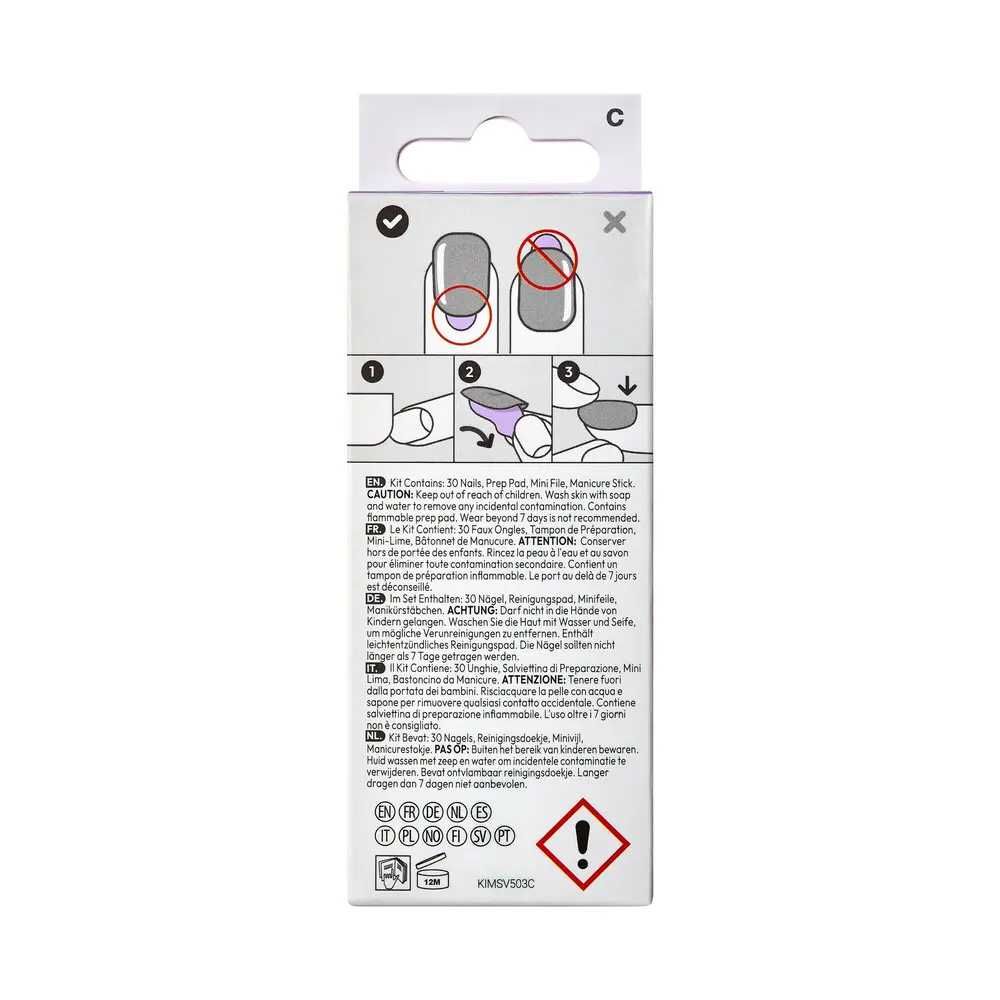 KISS imPRESS Press-On Manicure Fake Nails - Ideal - Image 4