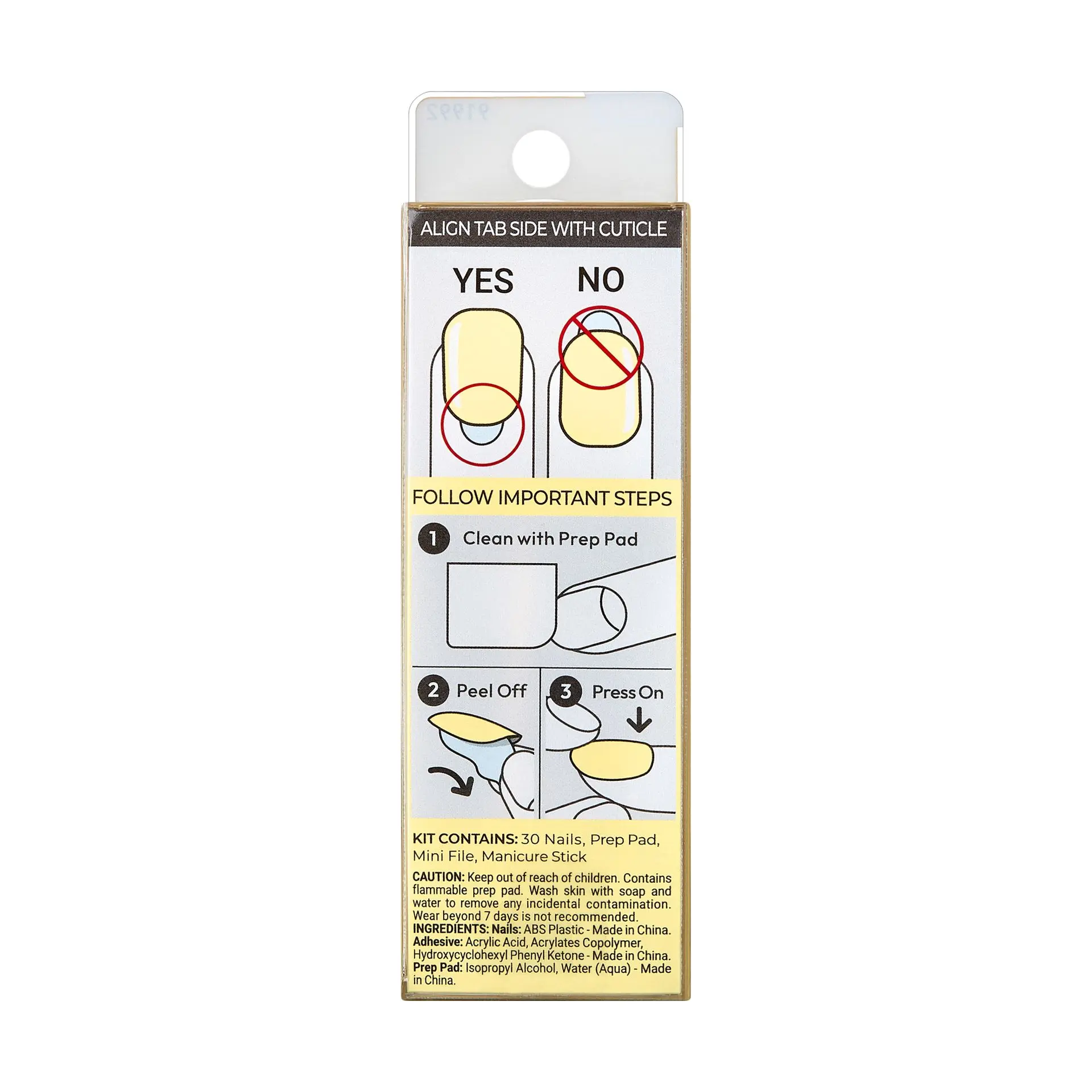 KISS imPRESS Press-On Manicure Fake Nails - Lemon Zest - Image 3