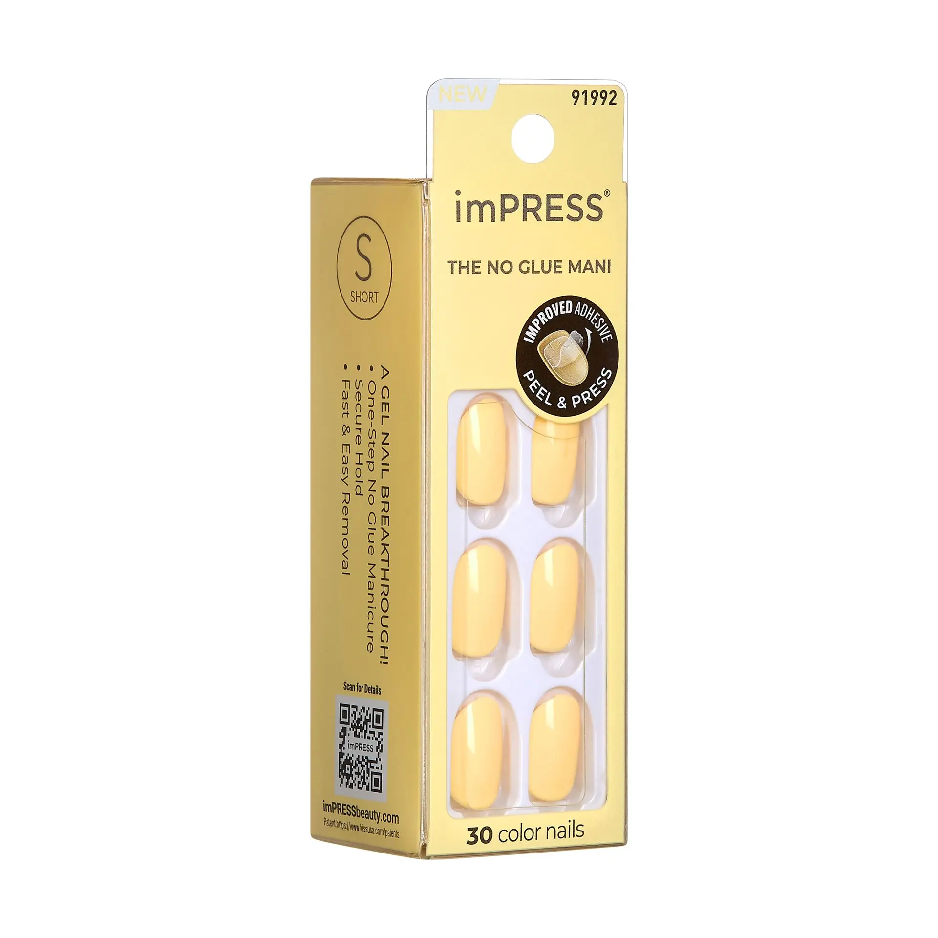 KISS imPRESS Press-On Manicure Fake Nails - Lemon Zest - Image 5