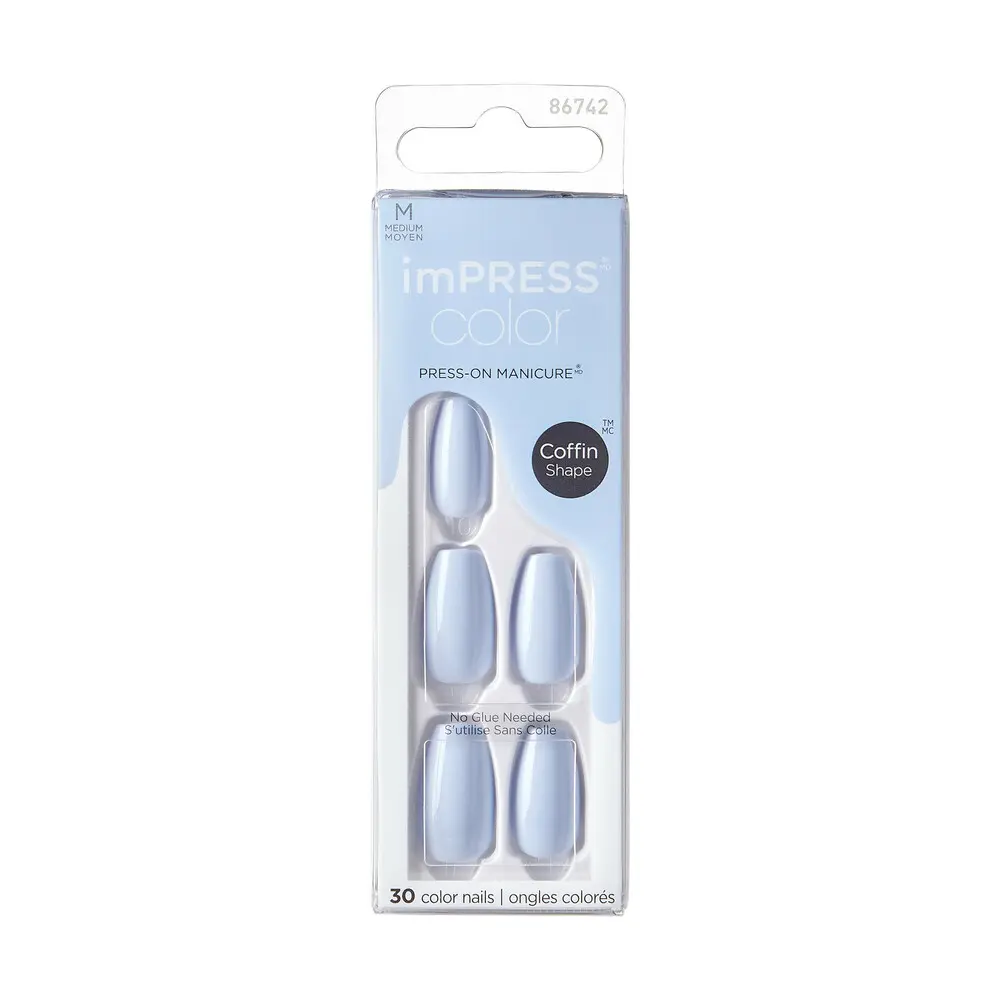 KISS imPRESS Press-On Manicure Fake Nails - Cloudless - Image 3