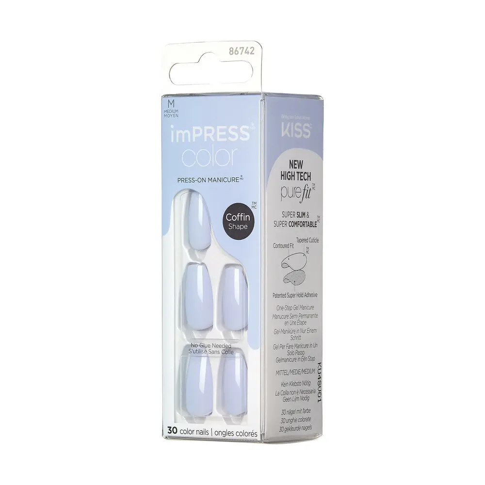 KISS imPRESS Press-On Manicure Fake Nails - Cloudless - Image 5